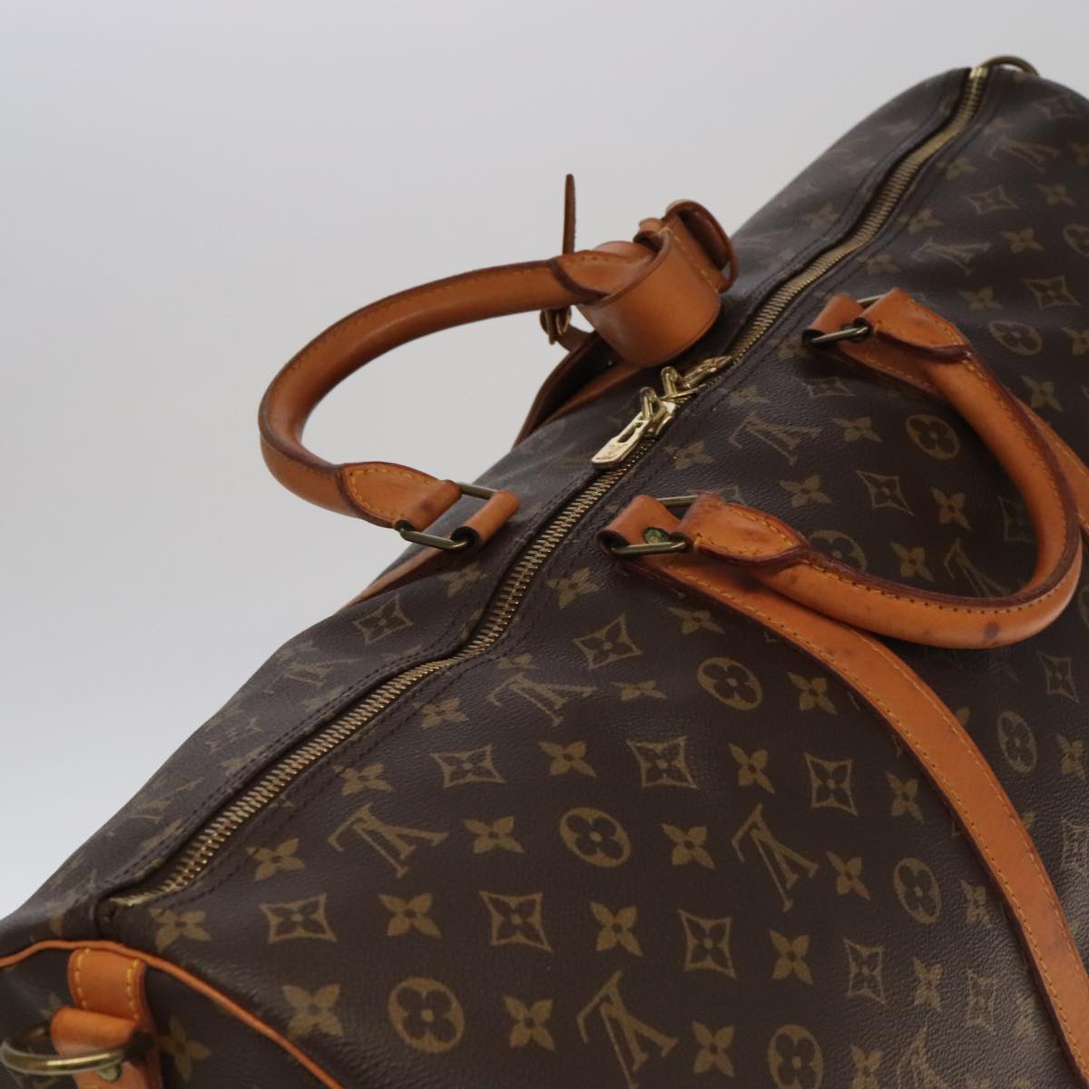 Louis Vuitton Keepall Bandoulière 60, Brown, Canvas, travel