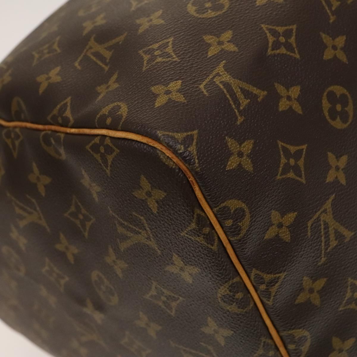 Louis Vuitton Keepall 55, Brown, "CANVAS, LEATHER", travel