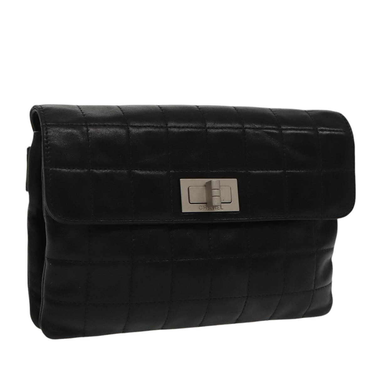 "Chanel 2,55", Black, Leather, clutch