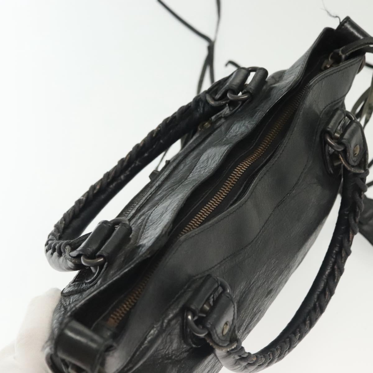 Balenciaga First, Black, Leather, handbag