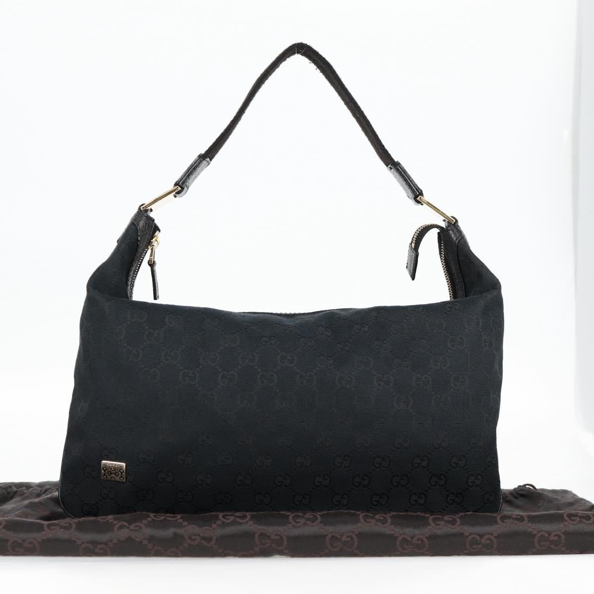 Gucci GG canvas, Black, Canvas, shoulder
