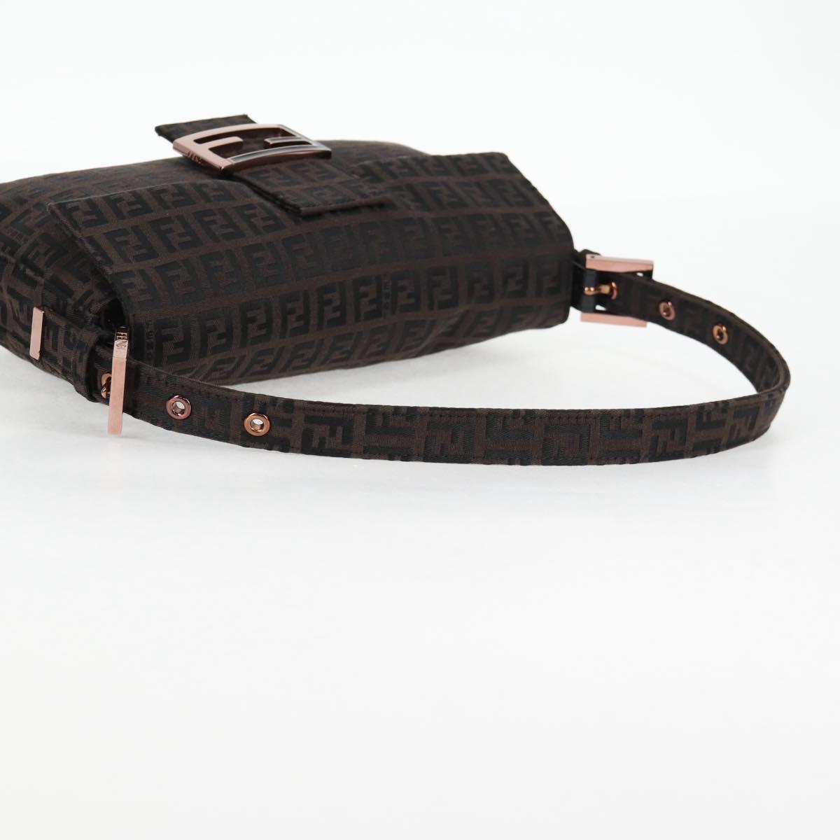 Fendi Baguette, Brown, Canvas, shoulder
