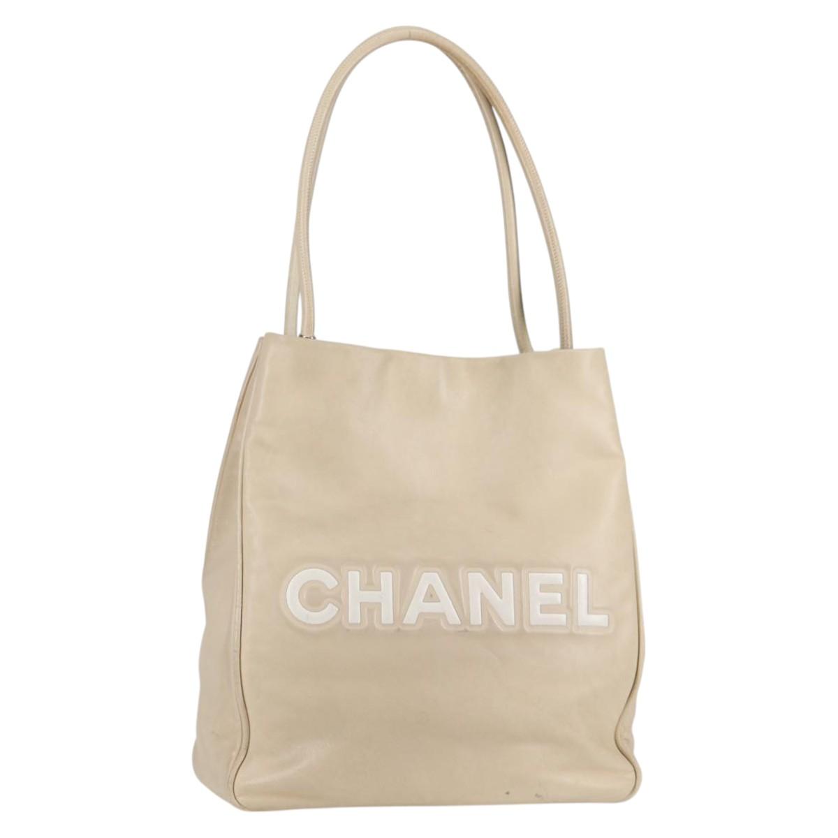 Chanel Camellia, Beige, Leather, tote