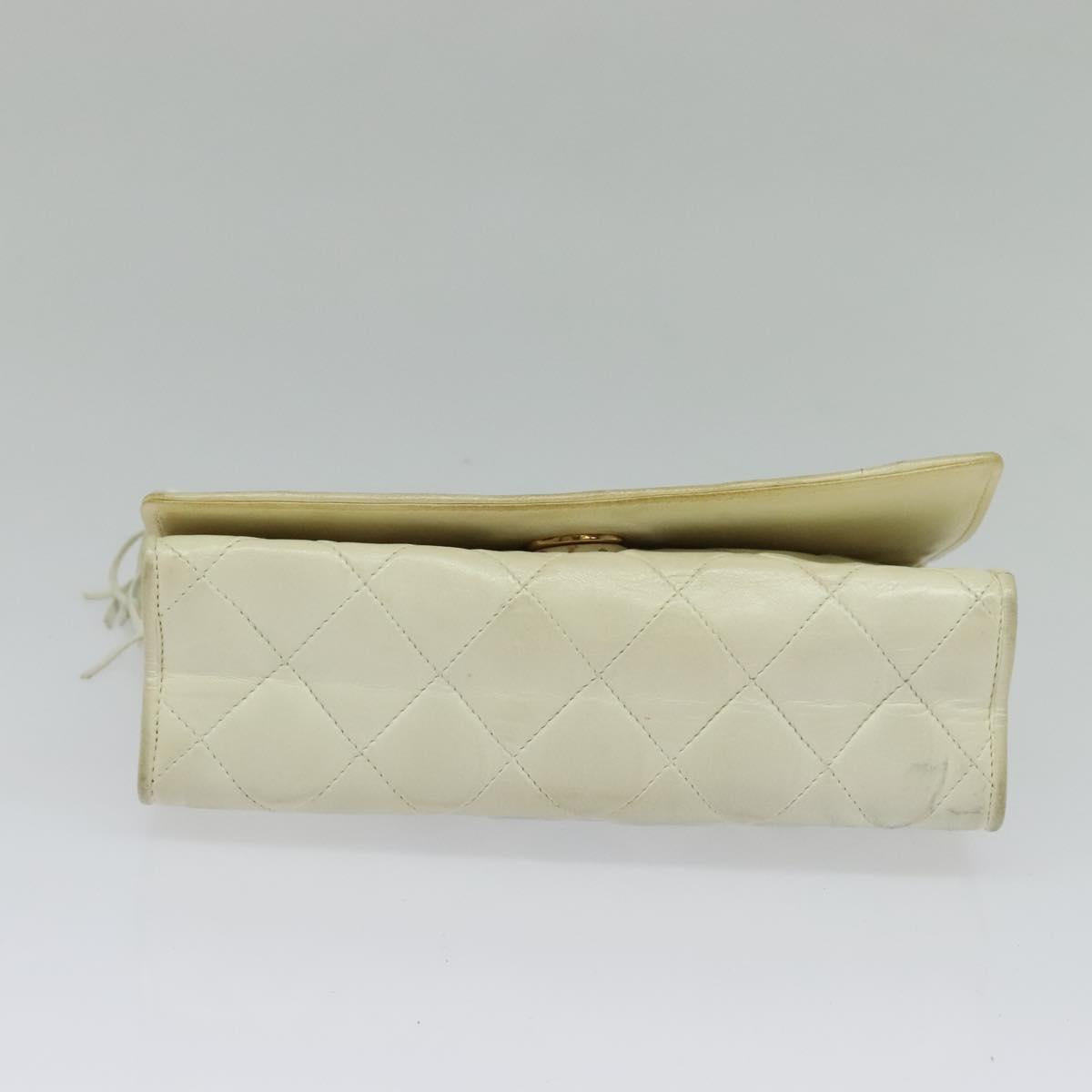 Chanel Camera, White, Leather, clutch
