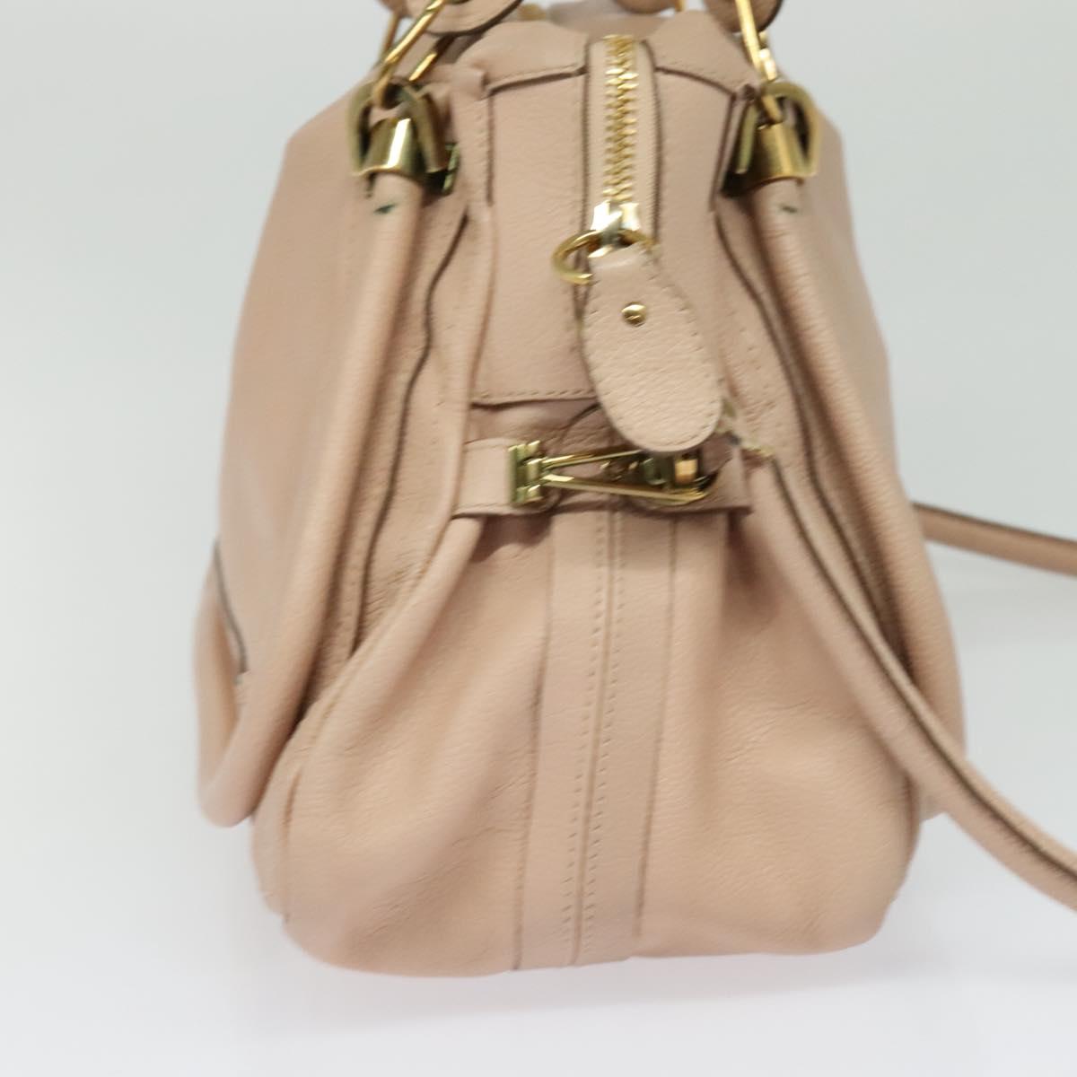 Chloé Paraty, Beige, Leather, handbag
