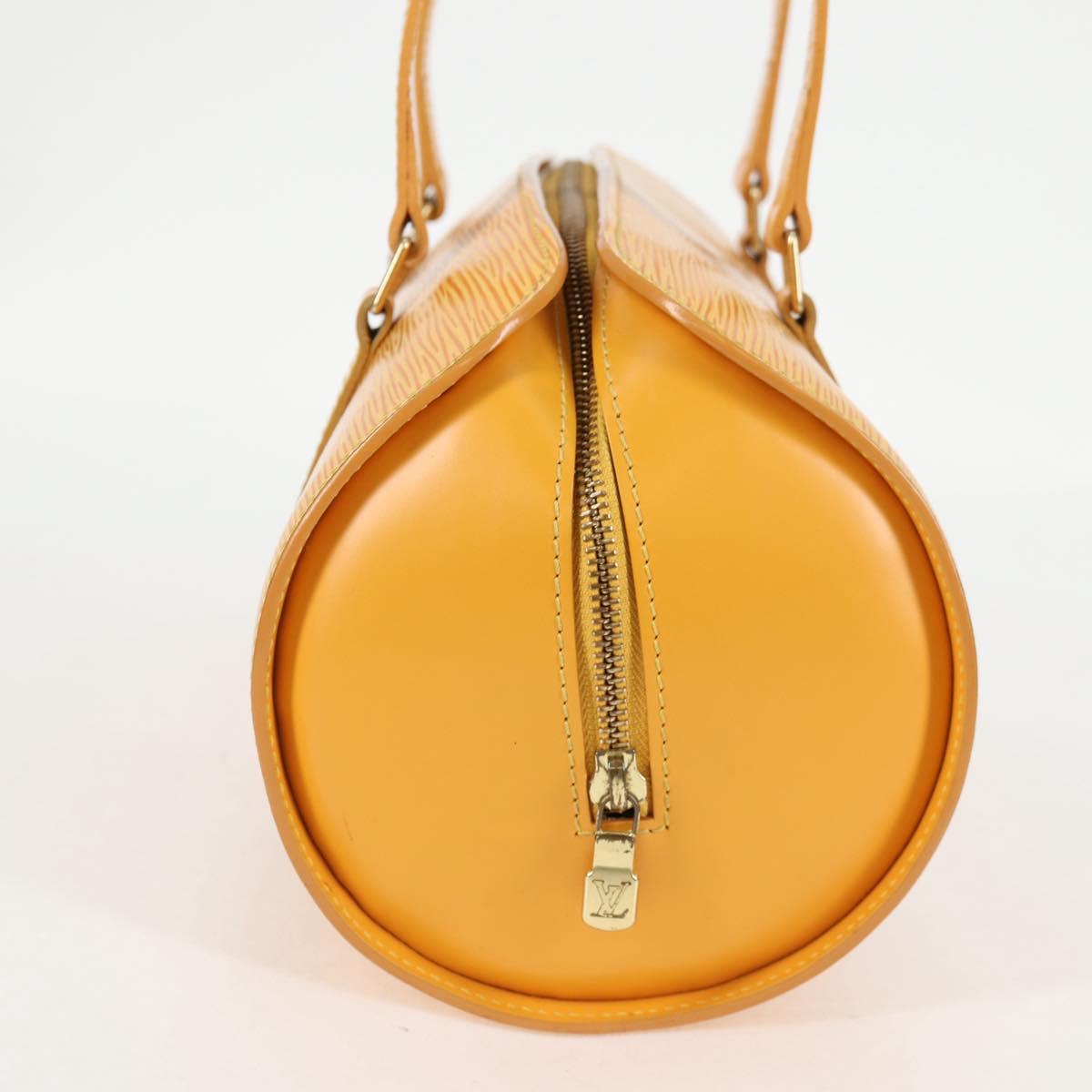 Louis Vuitton Papillon, Yellow, Leather, handbag