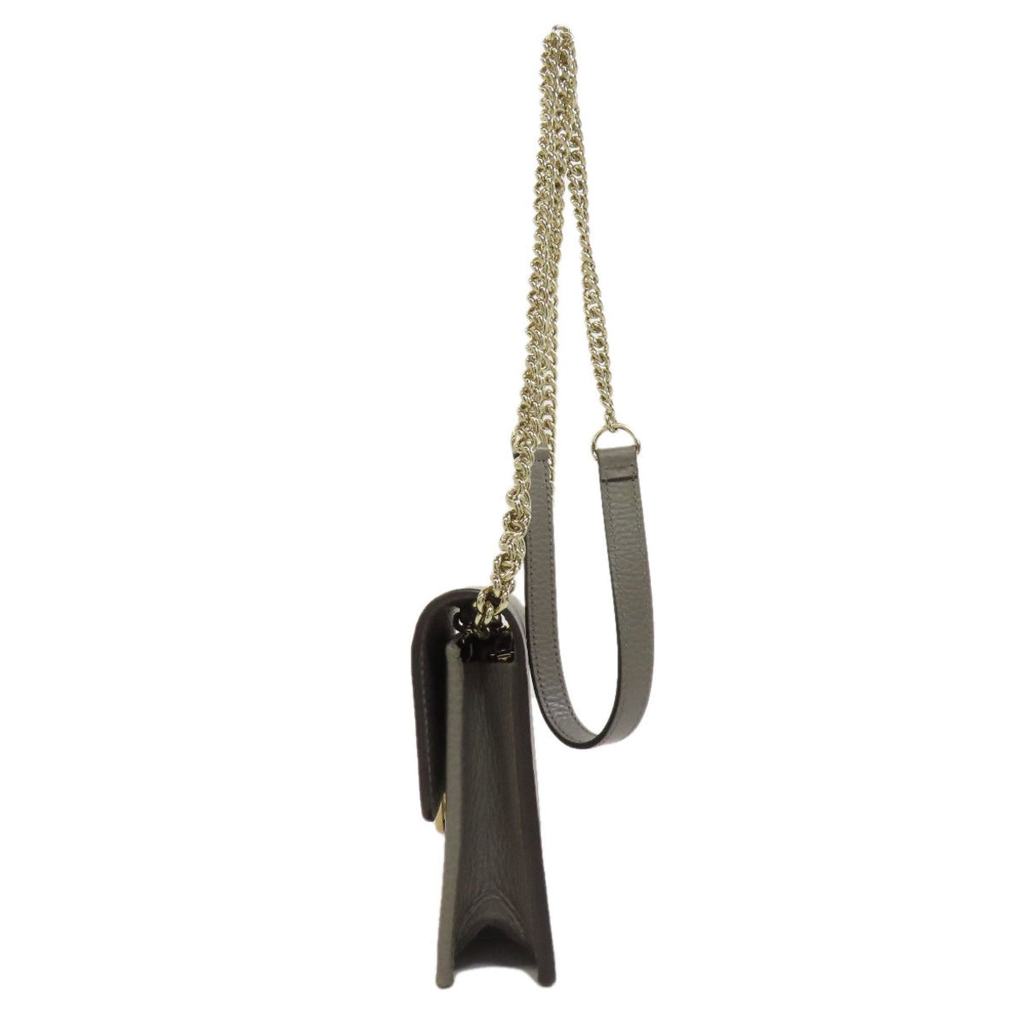 Gucci Wallet on Chain, Grey, Leather, clutch