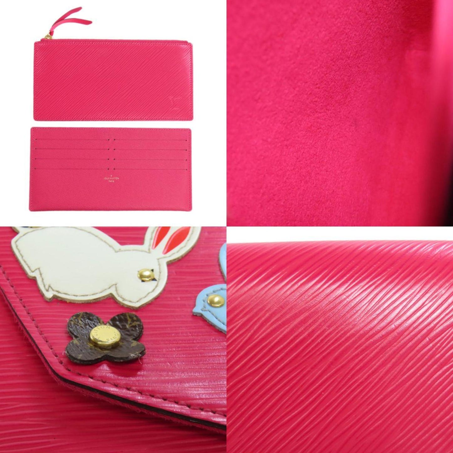 Louis Vuitton Felicie, Pink, Leather, clutch