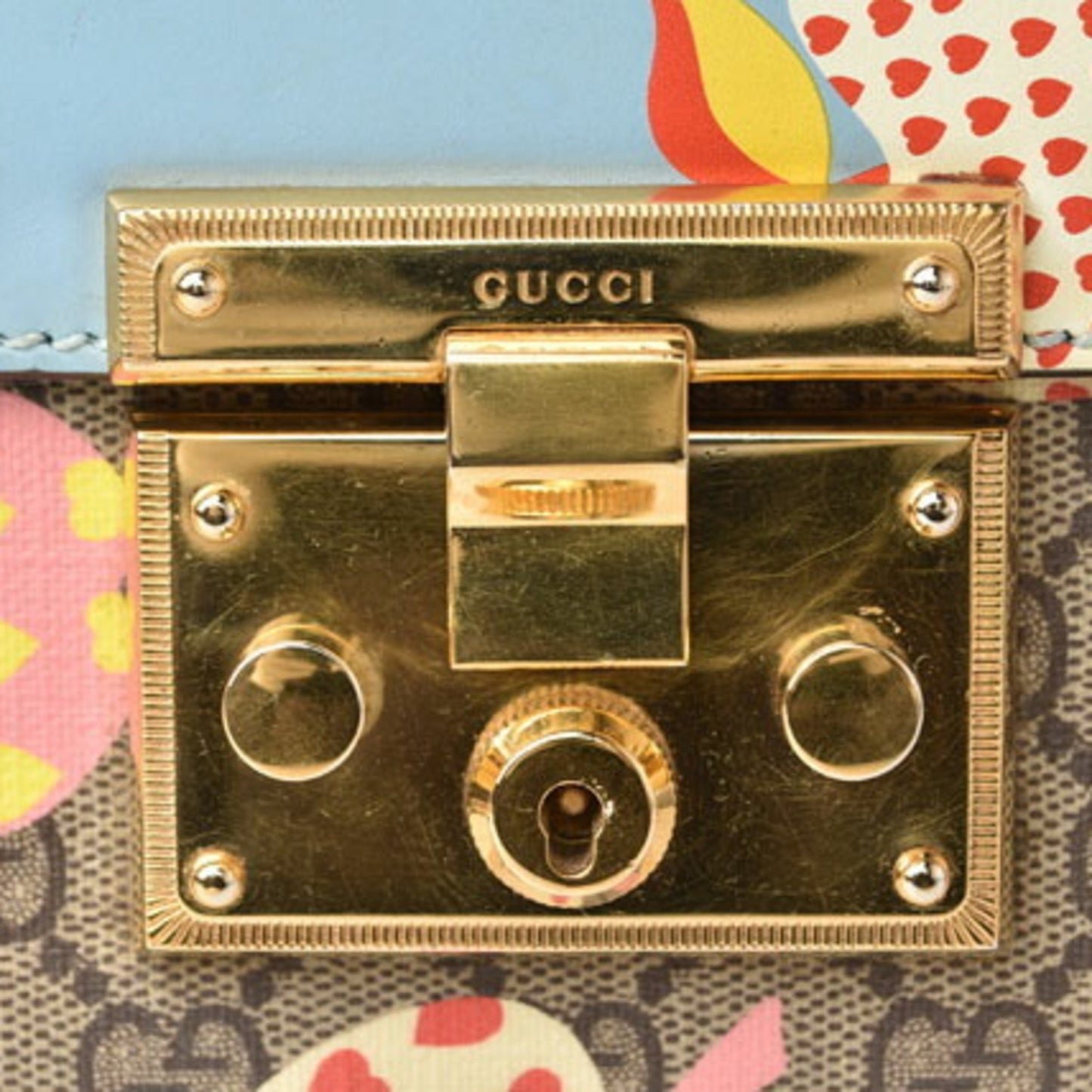 Gucci Padlock, Multicolour, Canvas, shoulder
