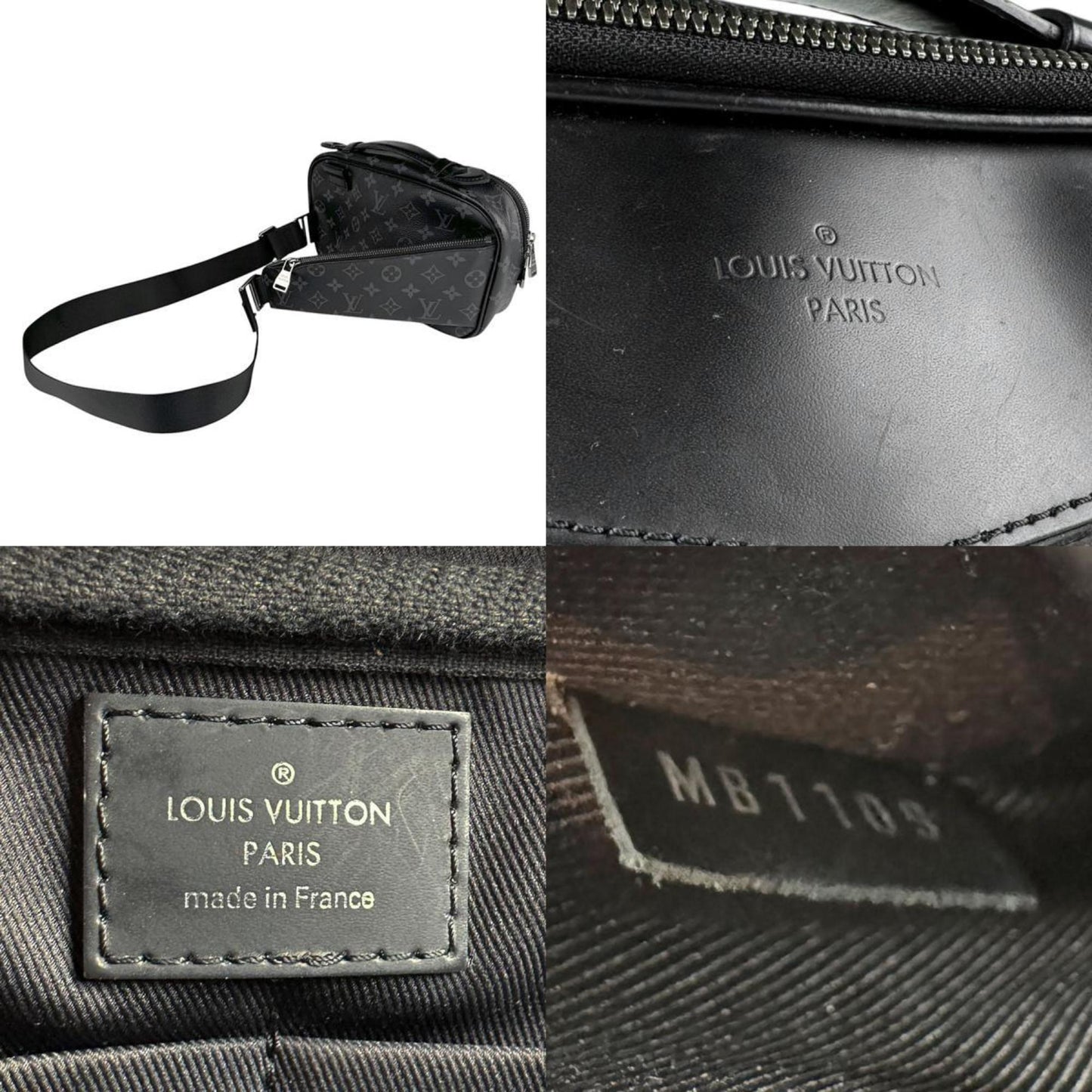 Louis Vuitton Bum bag, Black, Canvas, handbag