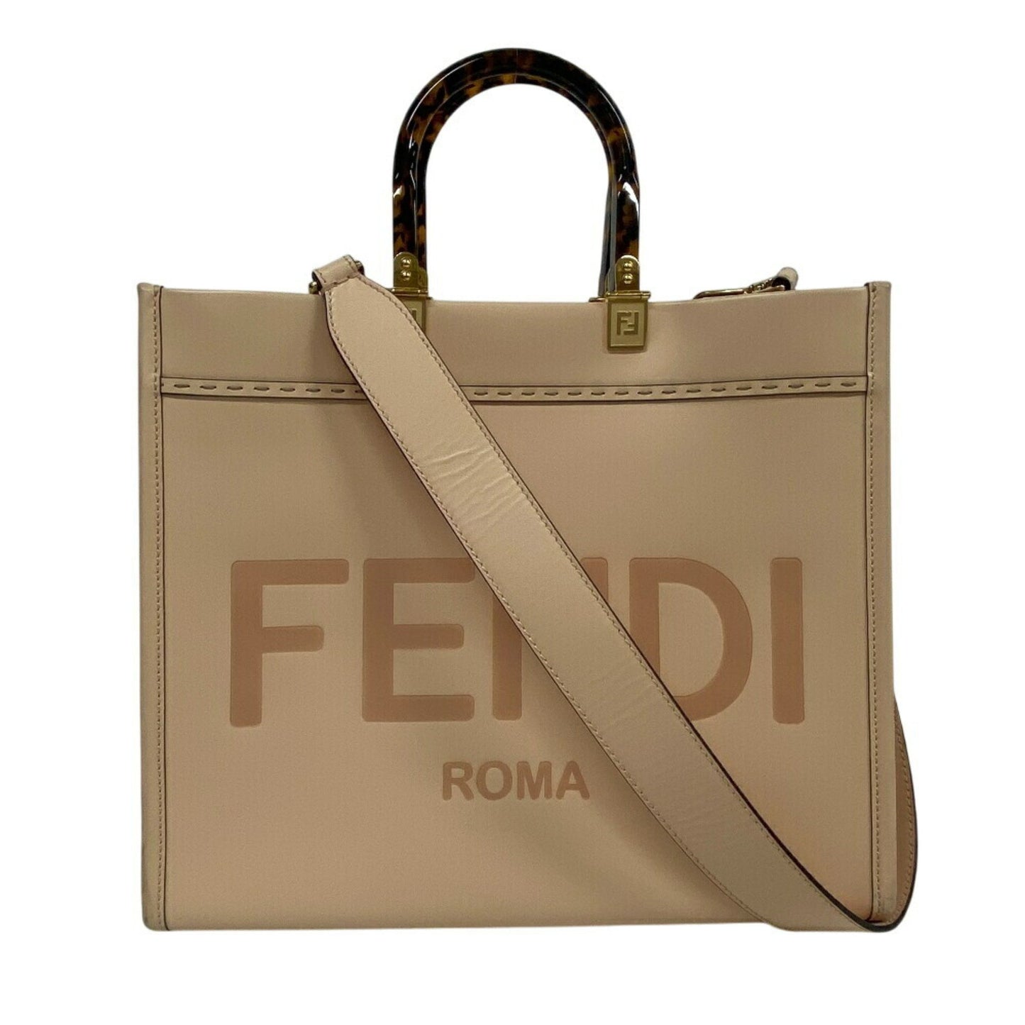 Fendi Sunshine, Pink, Leather, handbag