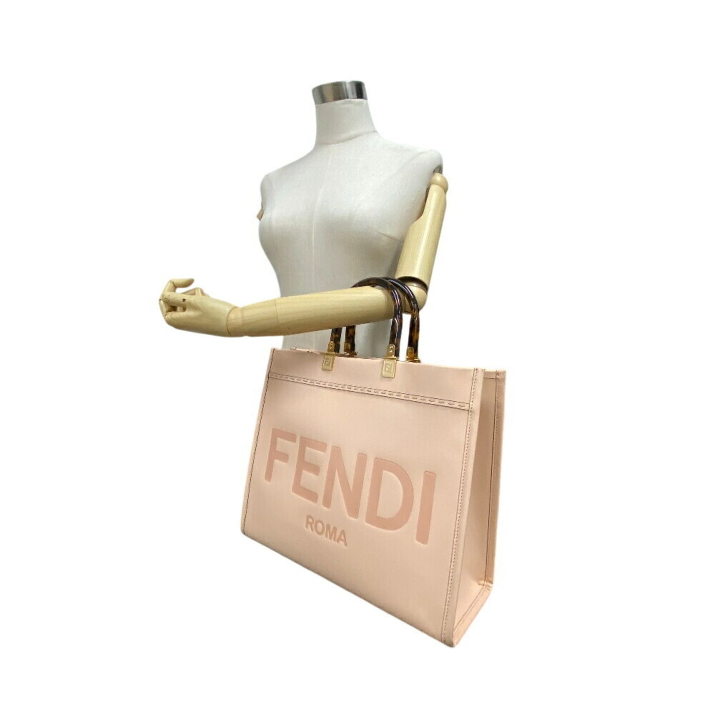 Fendi Sunshine, Pink, Leather, handbag