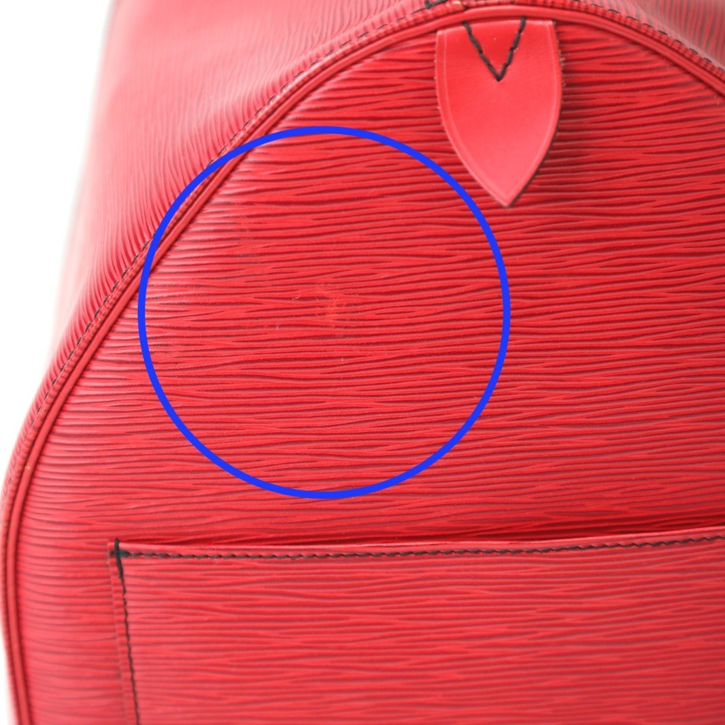 Louis Vuitton Keepall 60, Red, Leather, travel