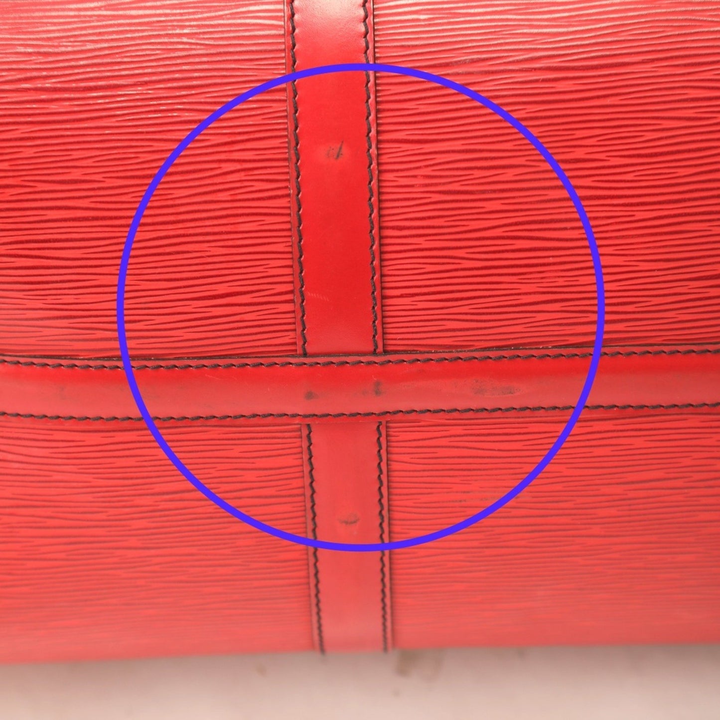 Louis Vuitton Keepall 50, Red, Leather, travel
