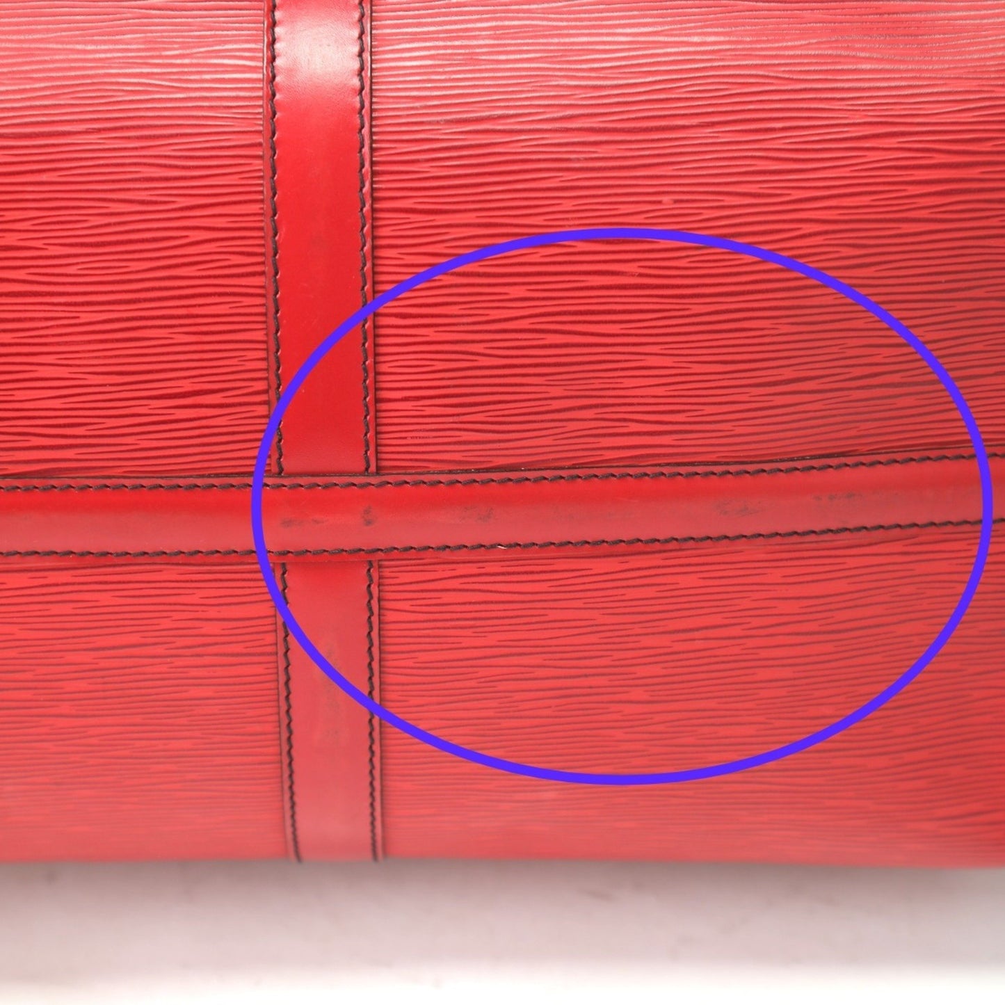 Louis Vuitton Keepall 50, Red, Leather, travel