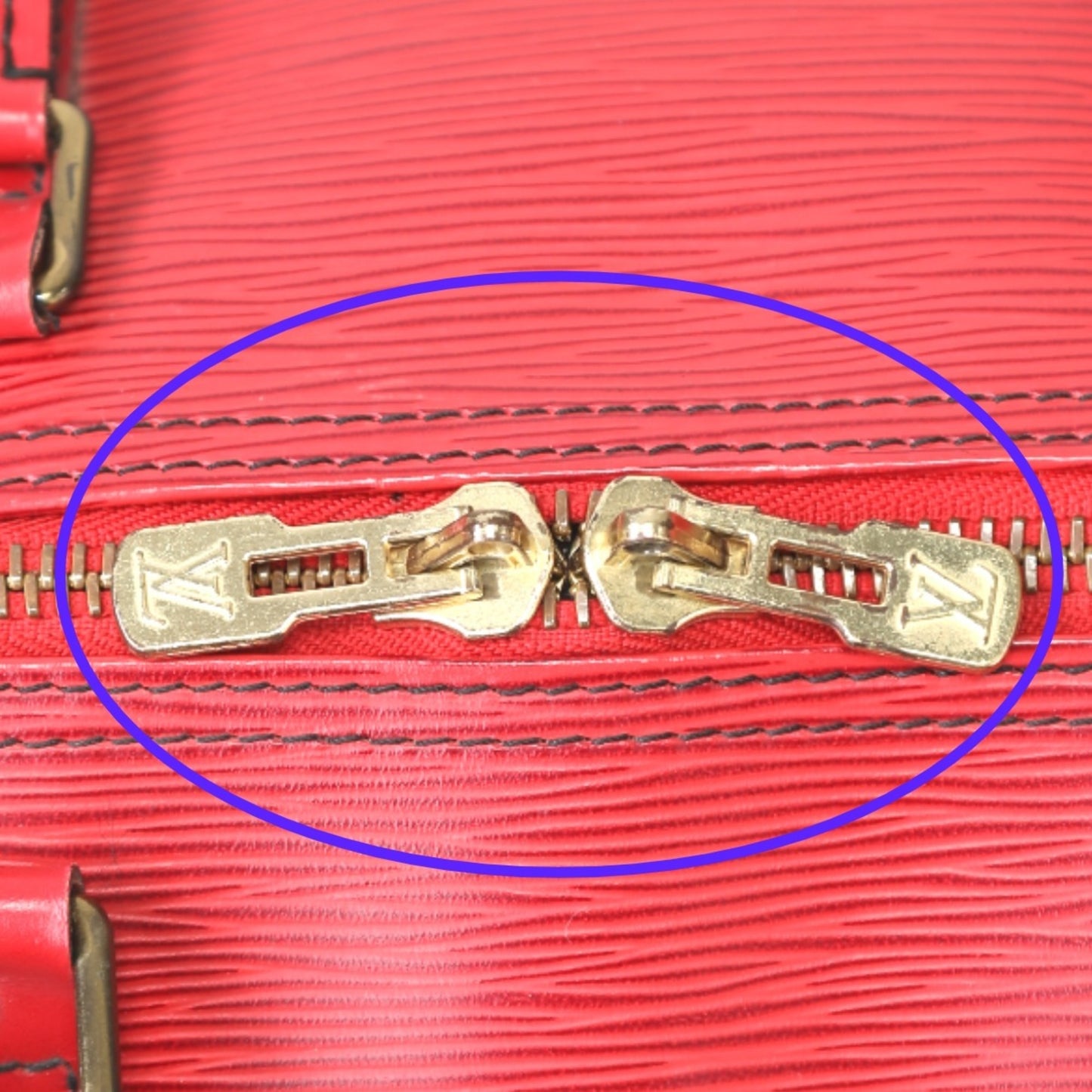 Louis Vuitton Keepall 50, Red, Leather, travel