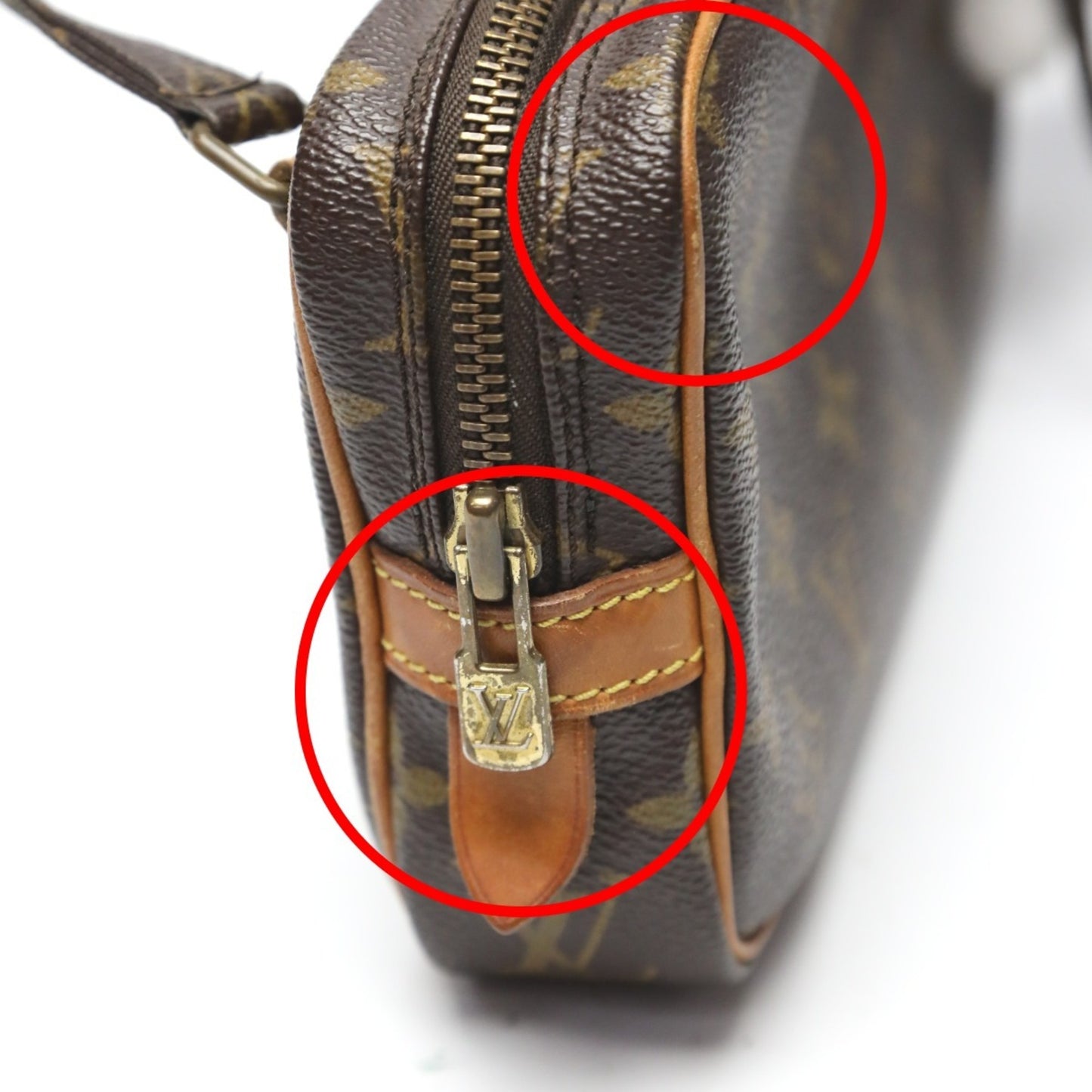 Louis Vuitton Marly, Brown, Canvas, shoulder