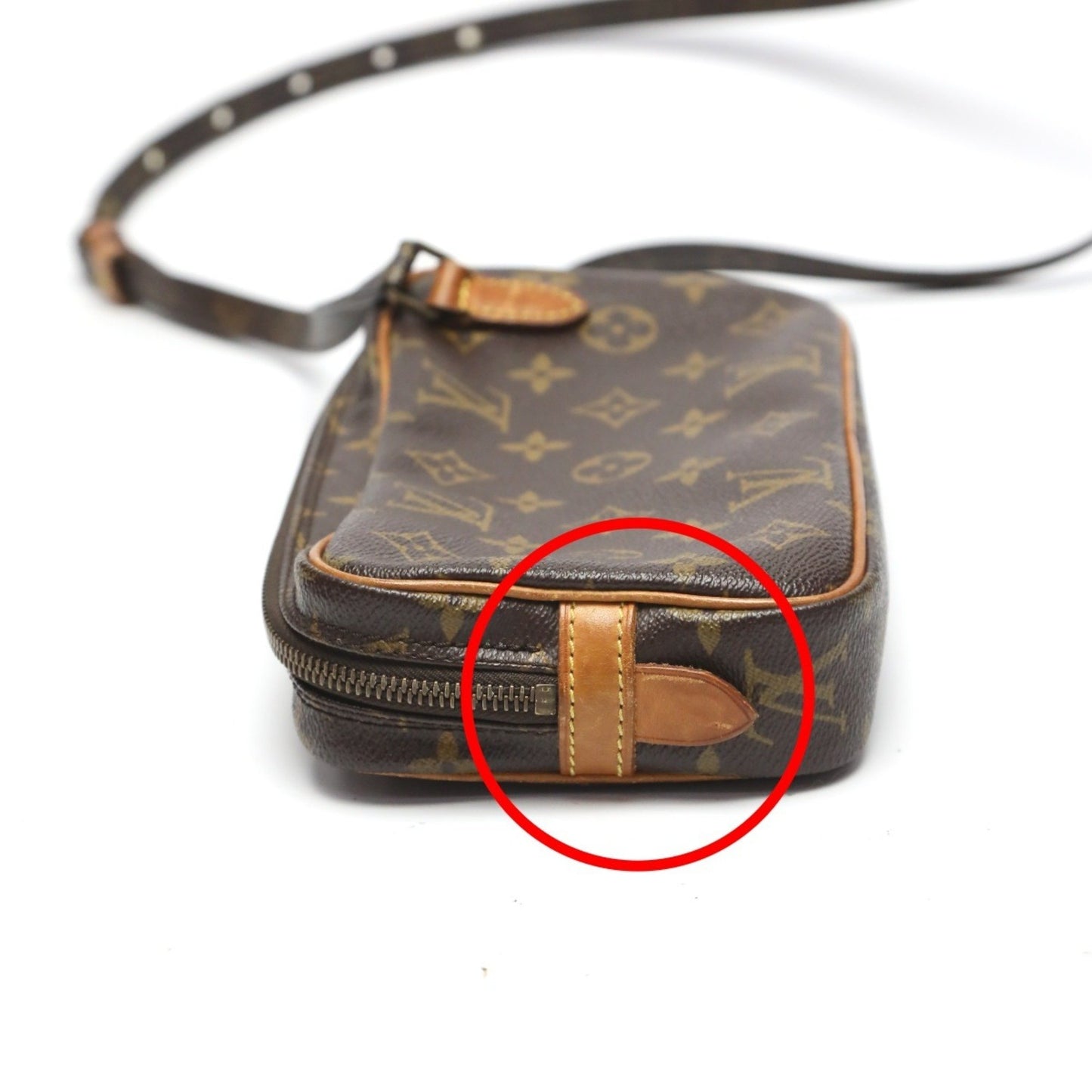 Louis Vuitton Marly, Brown, Canvas, shoulder