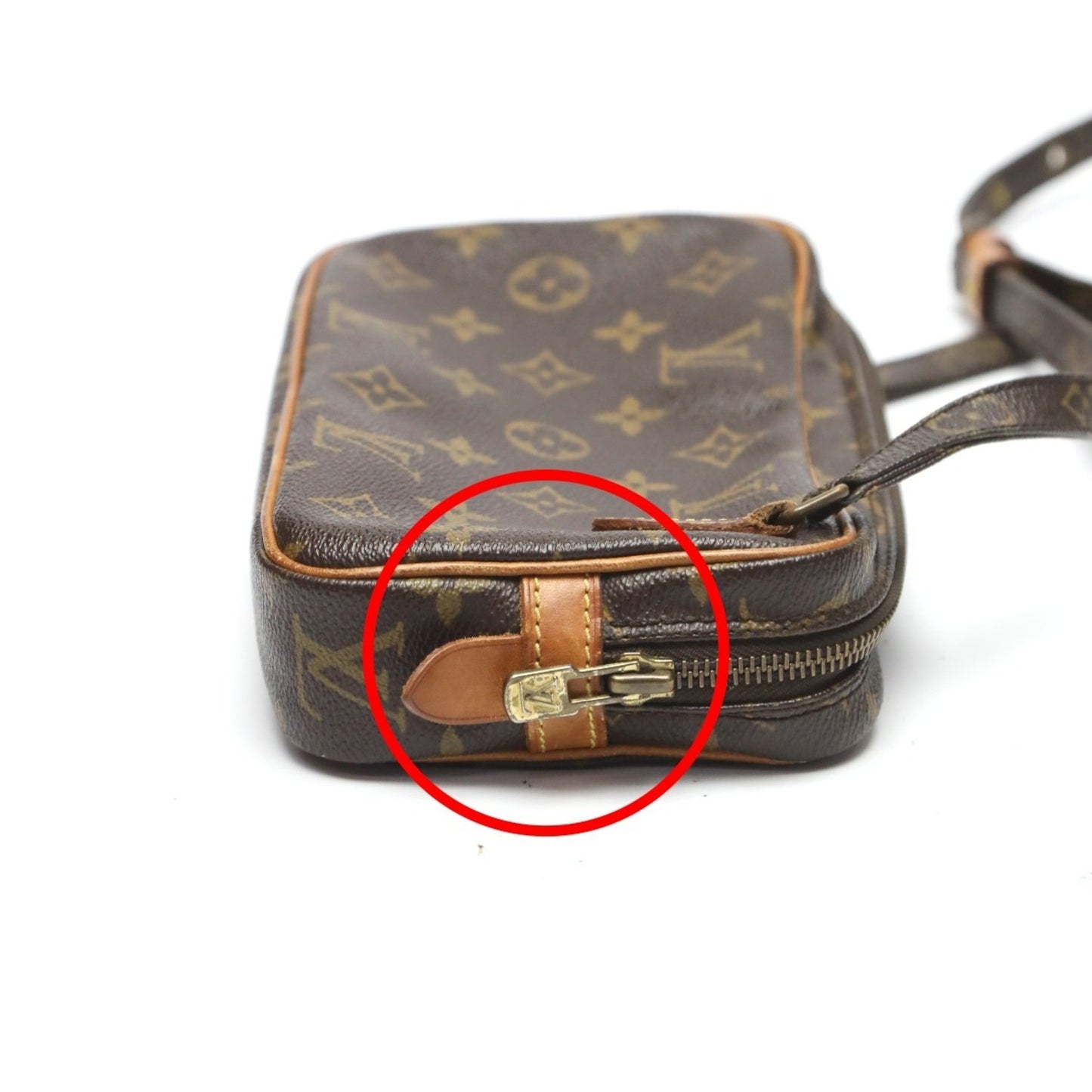 Louis Vuitton Marly, Brown, Canvas, shoulder