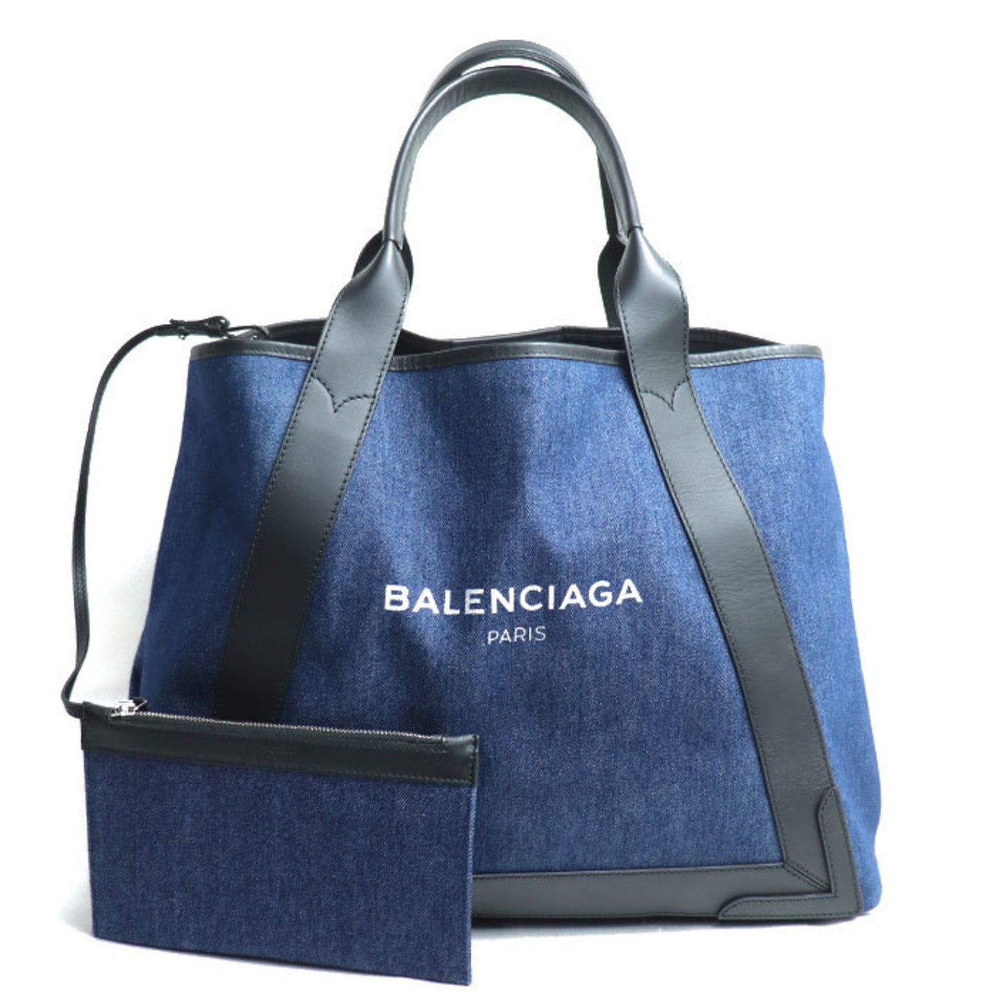 Balenciaga Cabas, Blue, Denim - Jeans, tote
