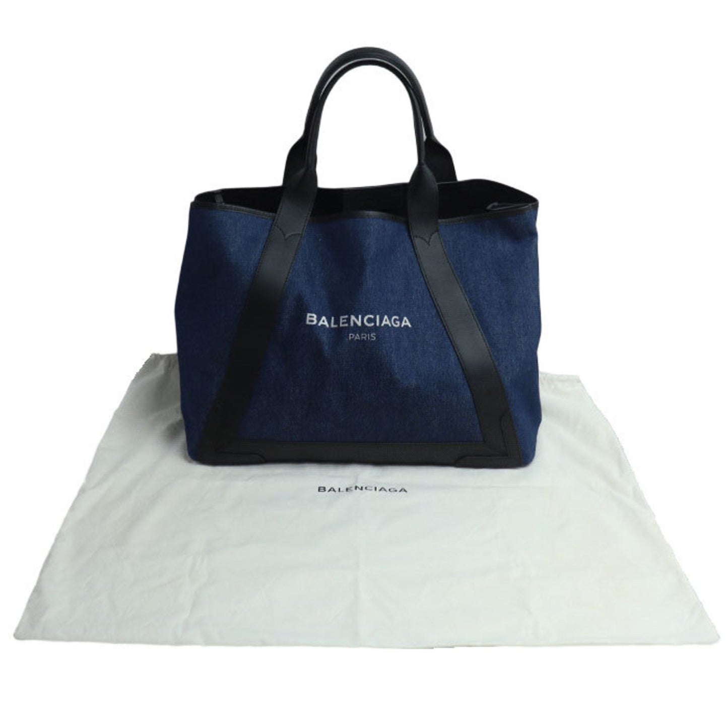 Balenciaga Cabas, Blue, Denim - Jeans, tote