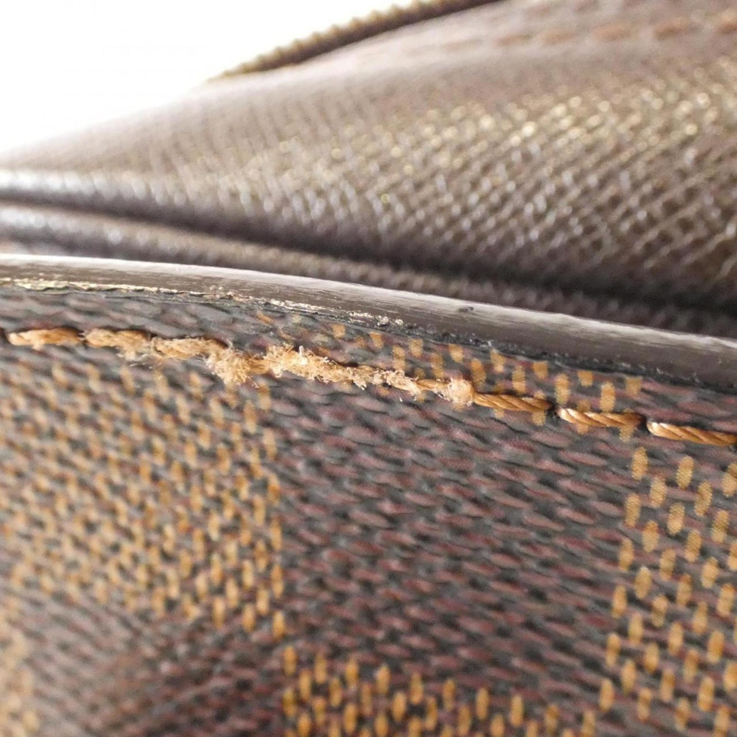 Louis Vuitton Triana, Brown, Canvas, handbag