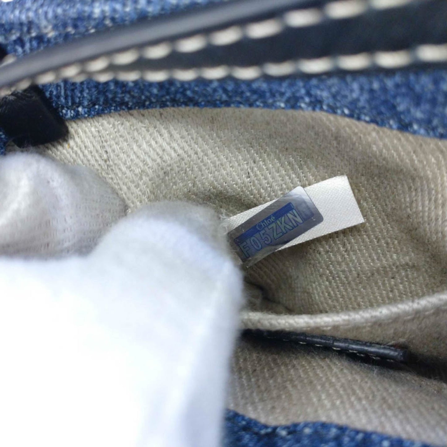 Chloé Woody, Blue, Denim - Jeans, handbag