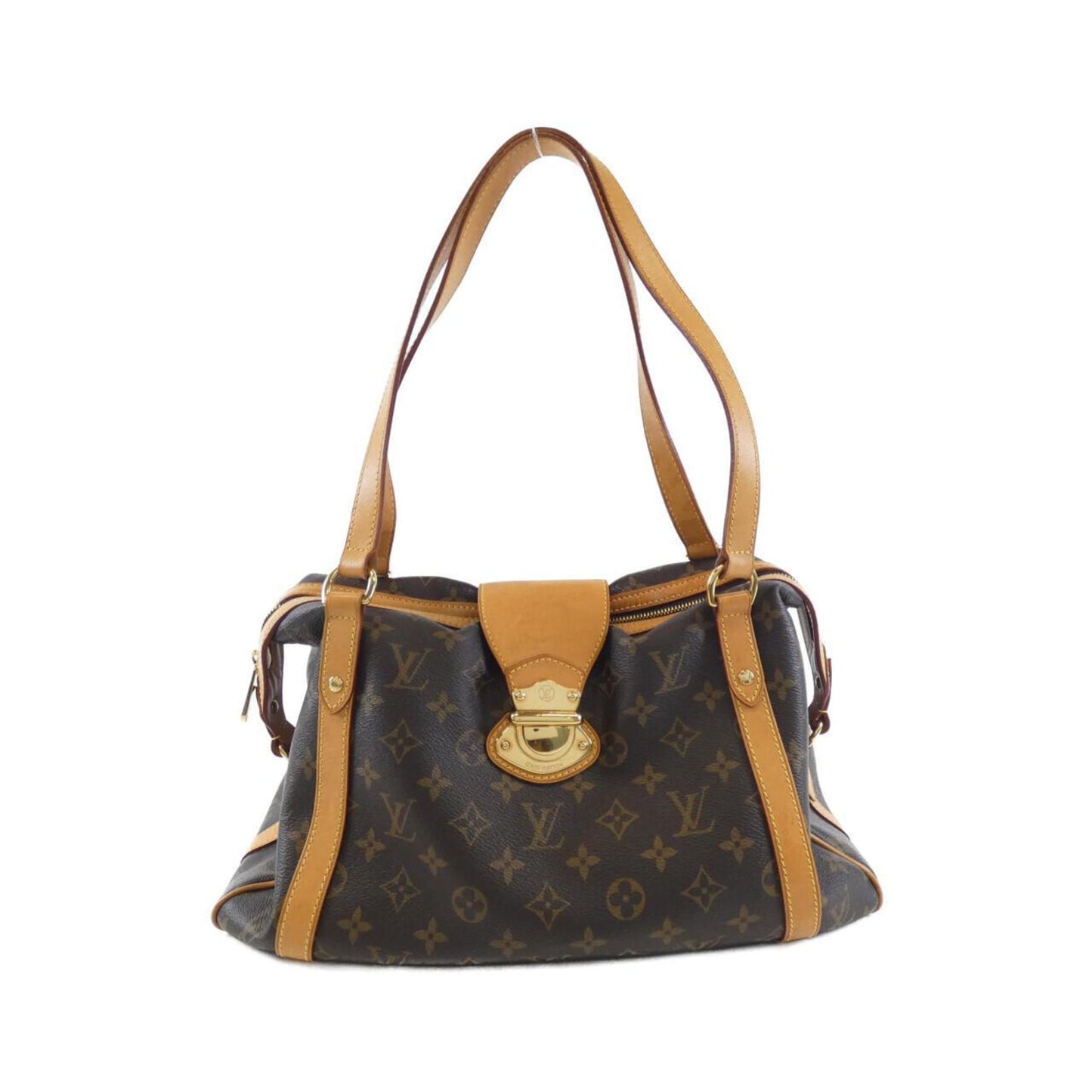 Louis Vuitton Stresa PM, Brown, Canvas, shoulder