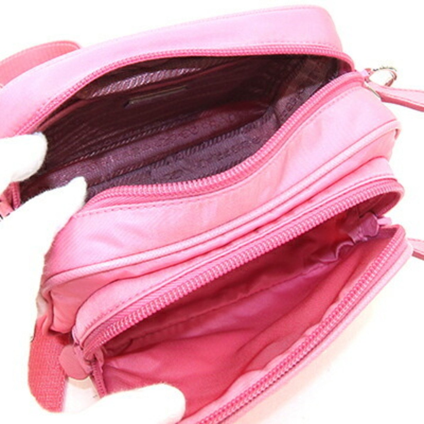 Prada Re-edition, Pink, Synthetic, shoulder