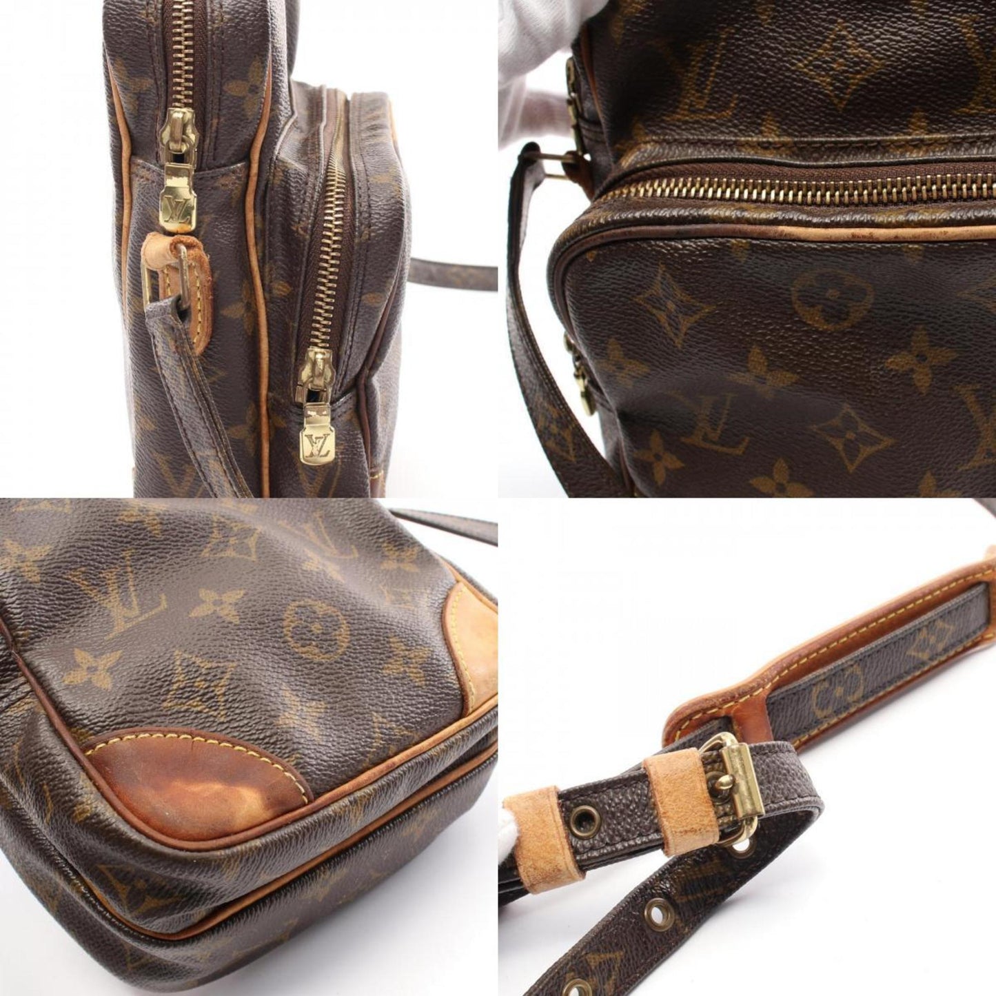 Louis Vuitton Amazon, Brown, Canvas, shoulder