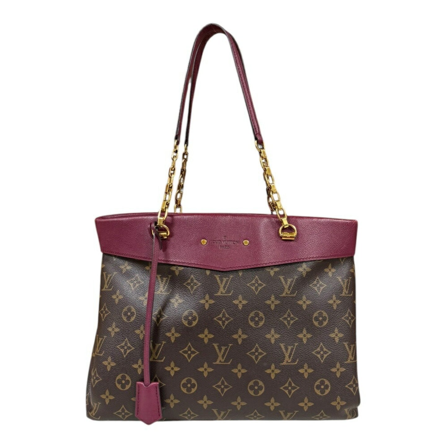 Louis Vuitton Pallas, Brown, Canvas, shoulder