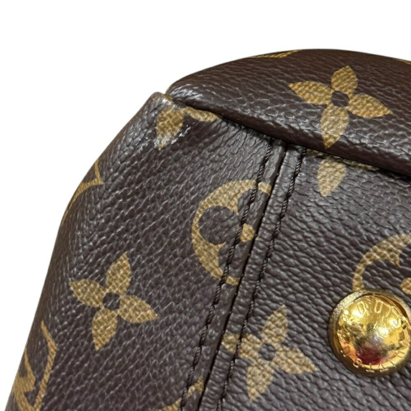 Louis Vuitton Pallas, Brown, Canvas, shoulder