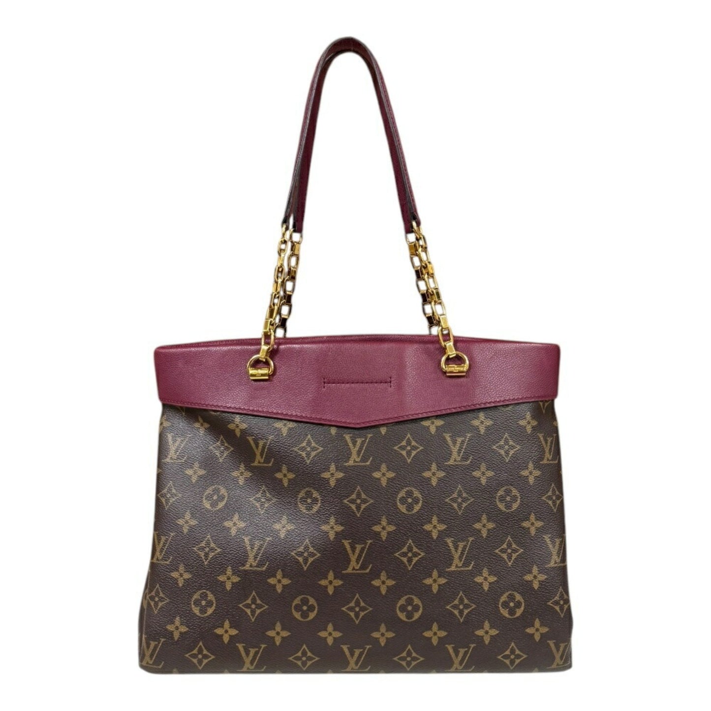 Louis Vuitton Pallas, Brown, Canvas, shoulder