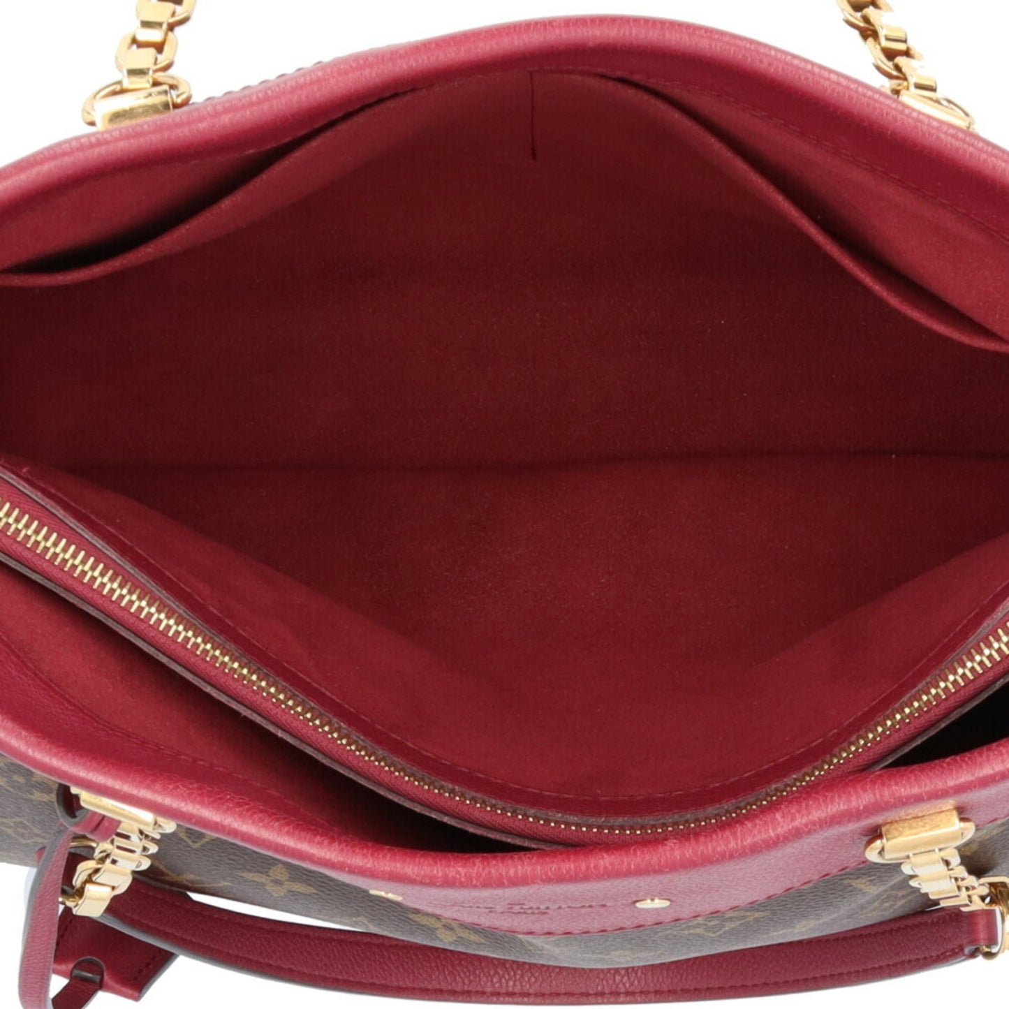 Louis Vuitton Pallas, Brown, Canvas, shoulder