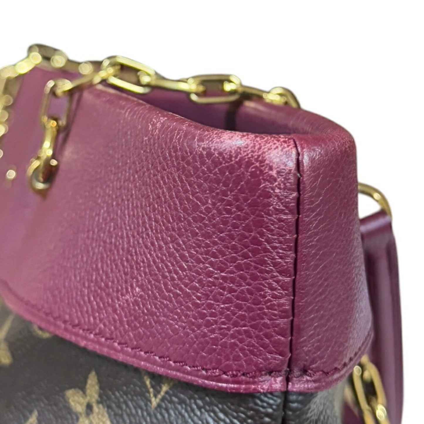 Louis Vuitton Pallas, Brown, Canvas, shoulder