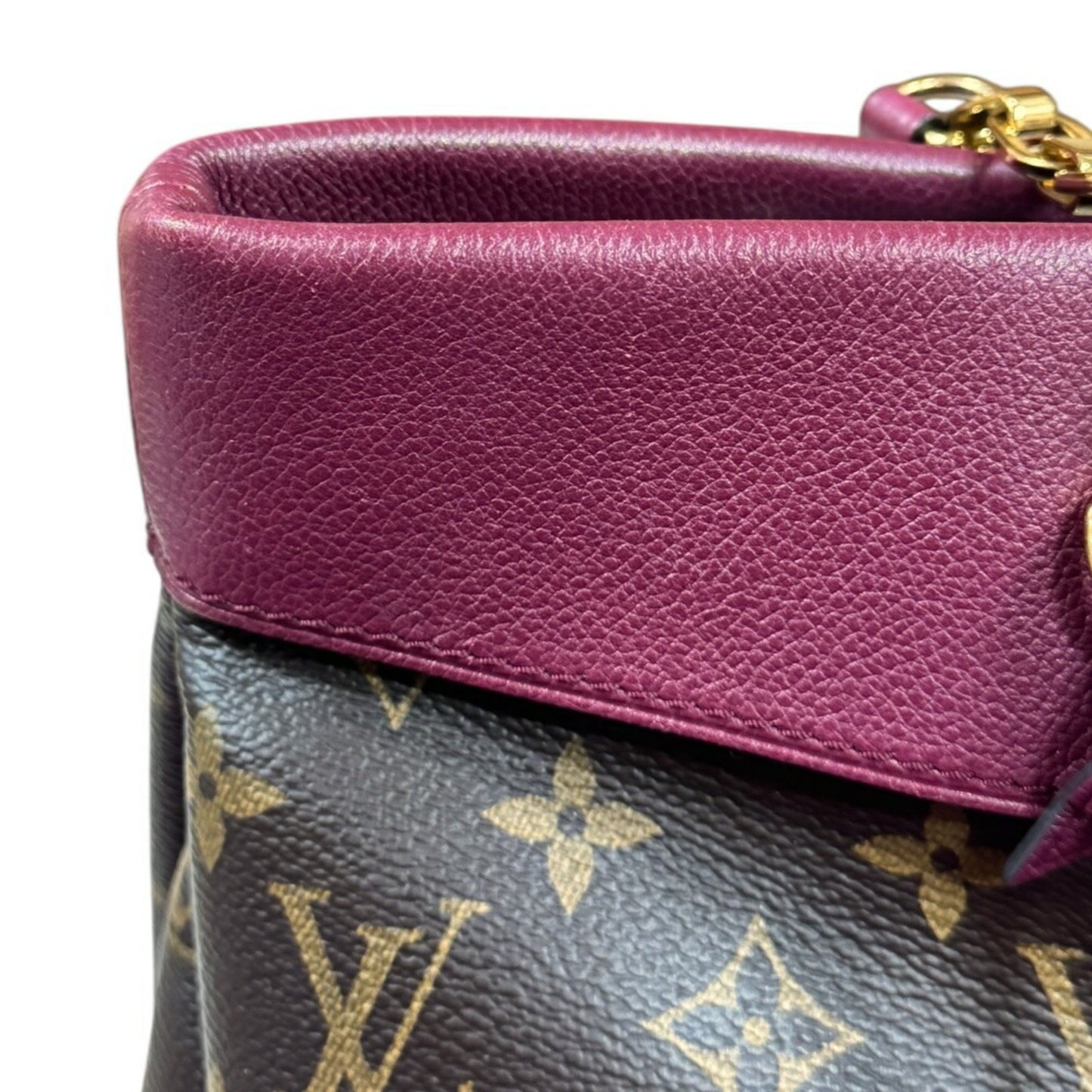 Louis Vuitton Pallas, Brown, Canvas, shoulder