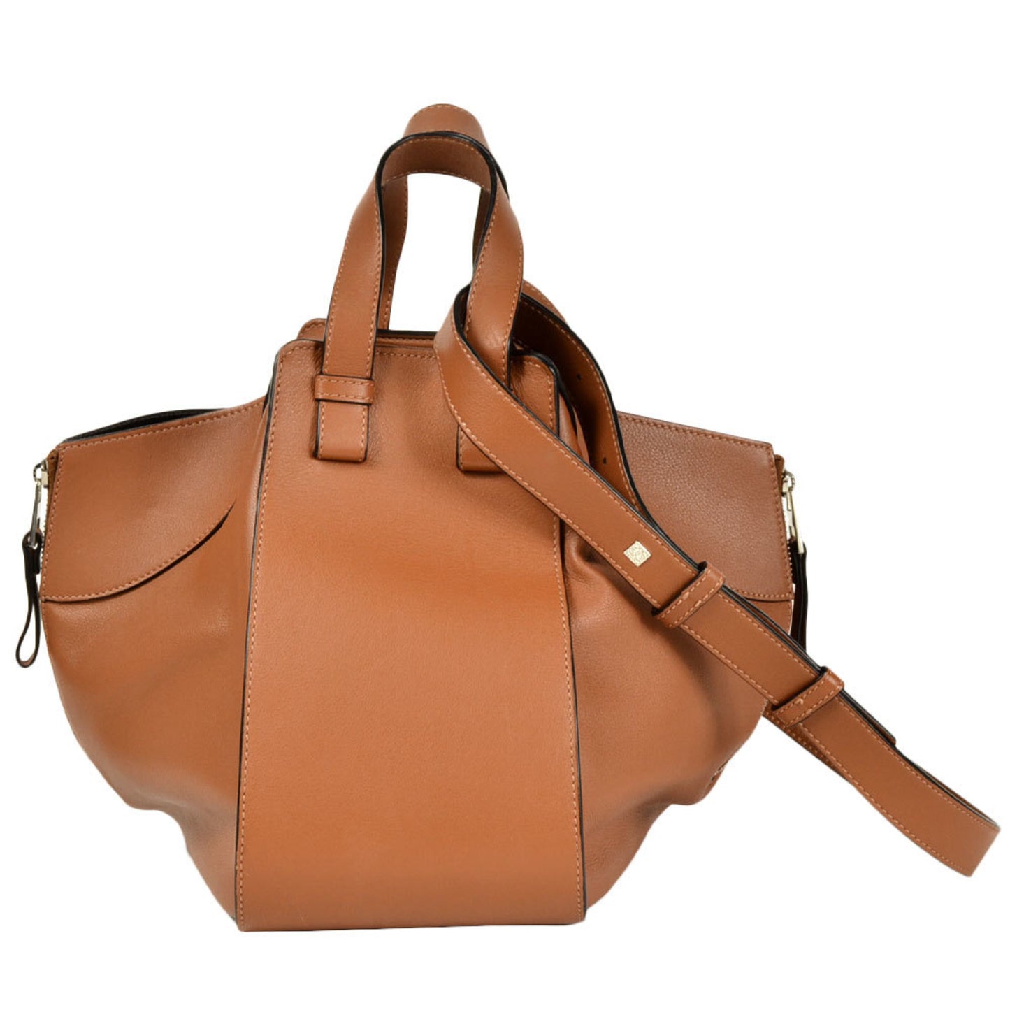 Loewe Hammock, Brown, Leather, handbag