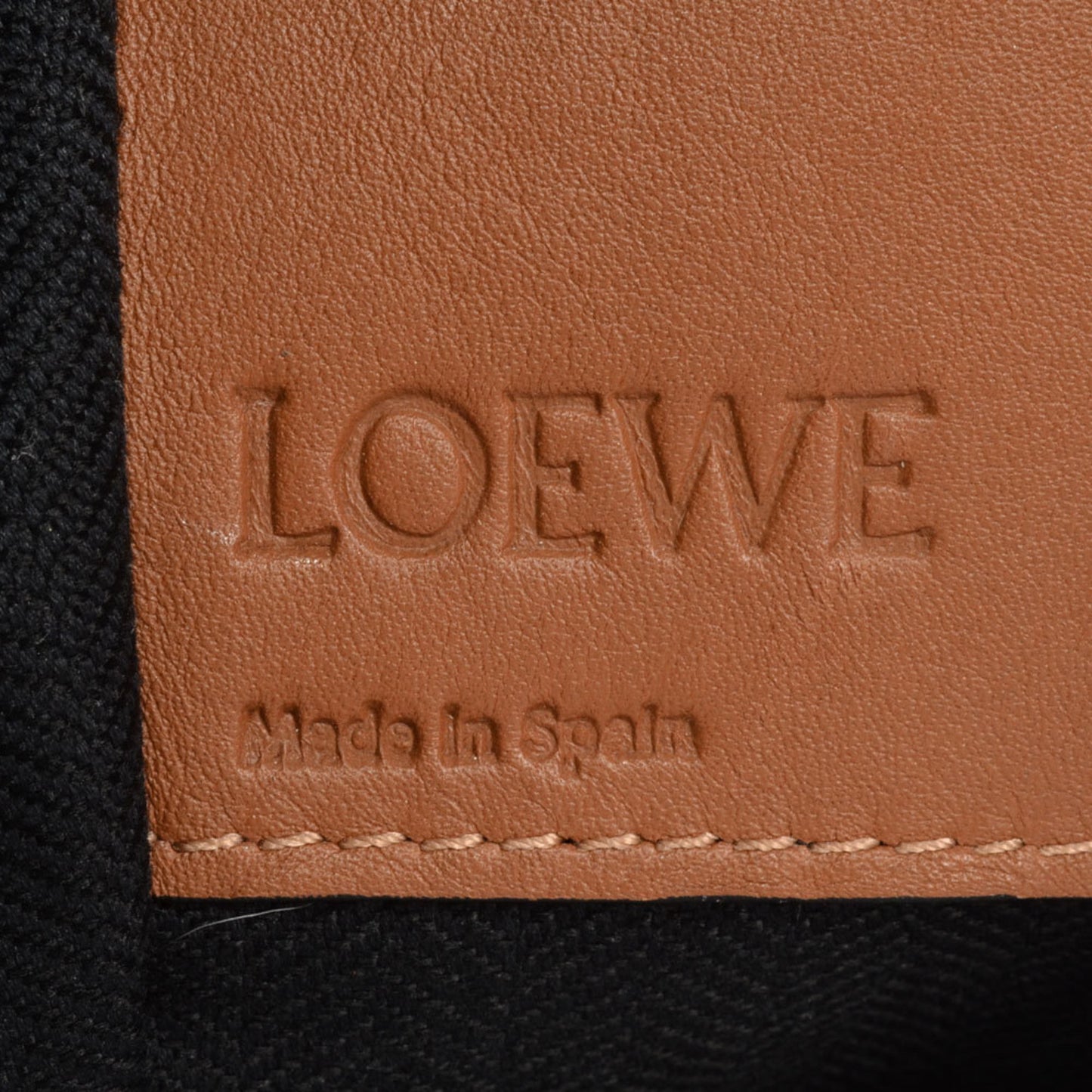 Loewe Hammock, Brown, Leather, handbag