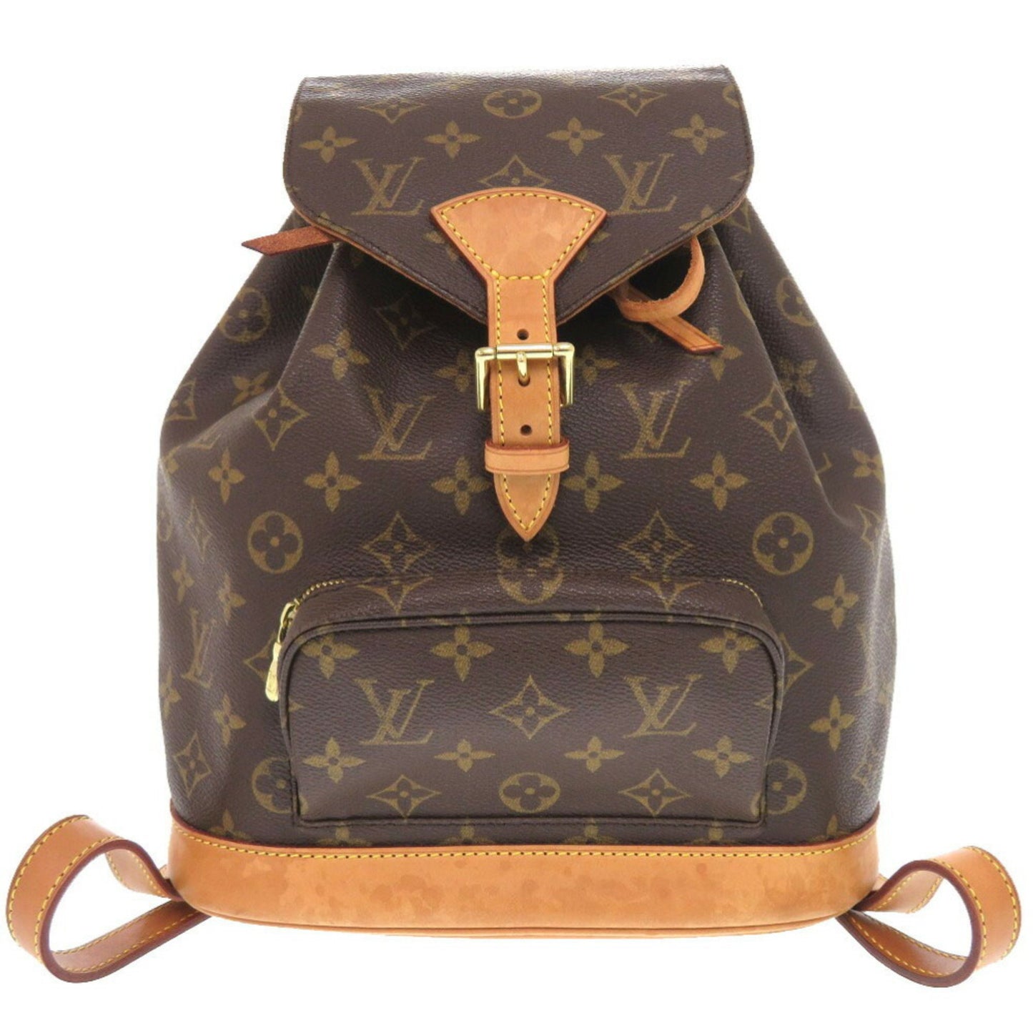 Louis Vuitton Montsouris MM, Brown, Canvas, backpack