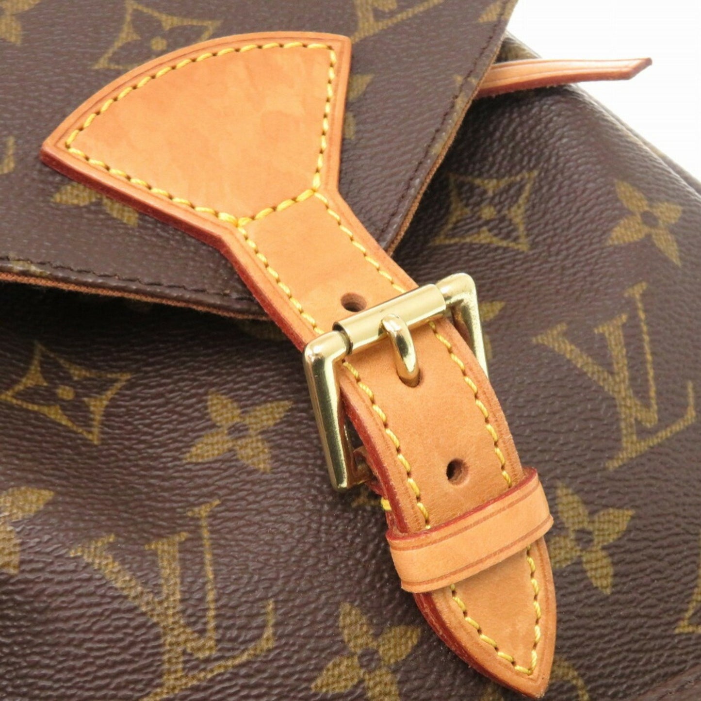 Louis Vuitton Montsouris MM, Brown, Canvas, backpack