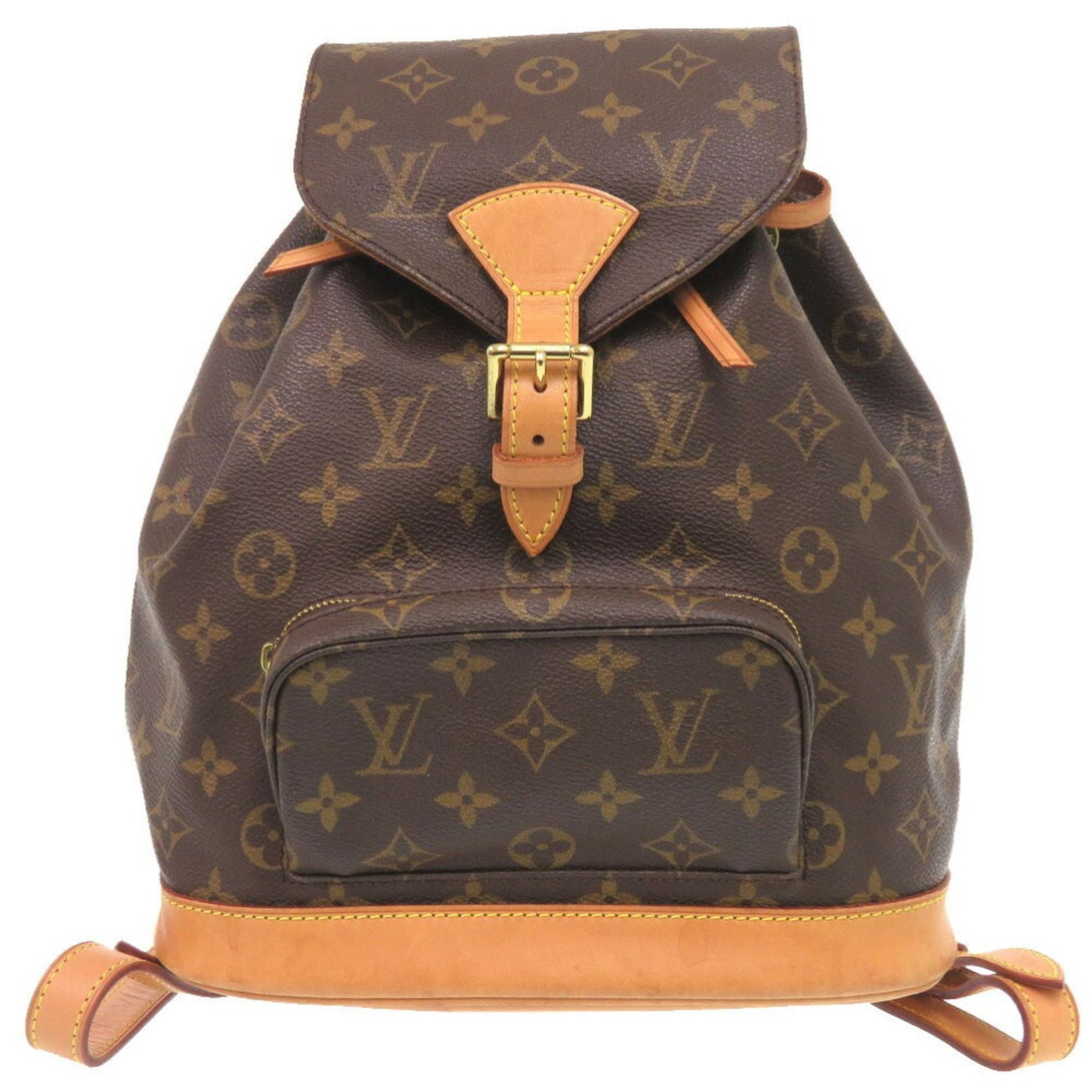 Louis Vuitton Montsouris MM, Brown, Canvas, backpack