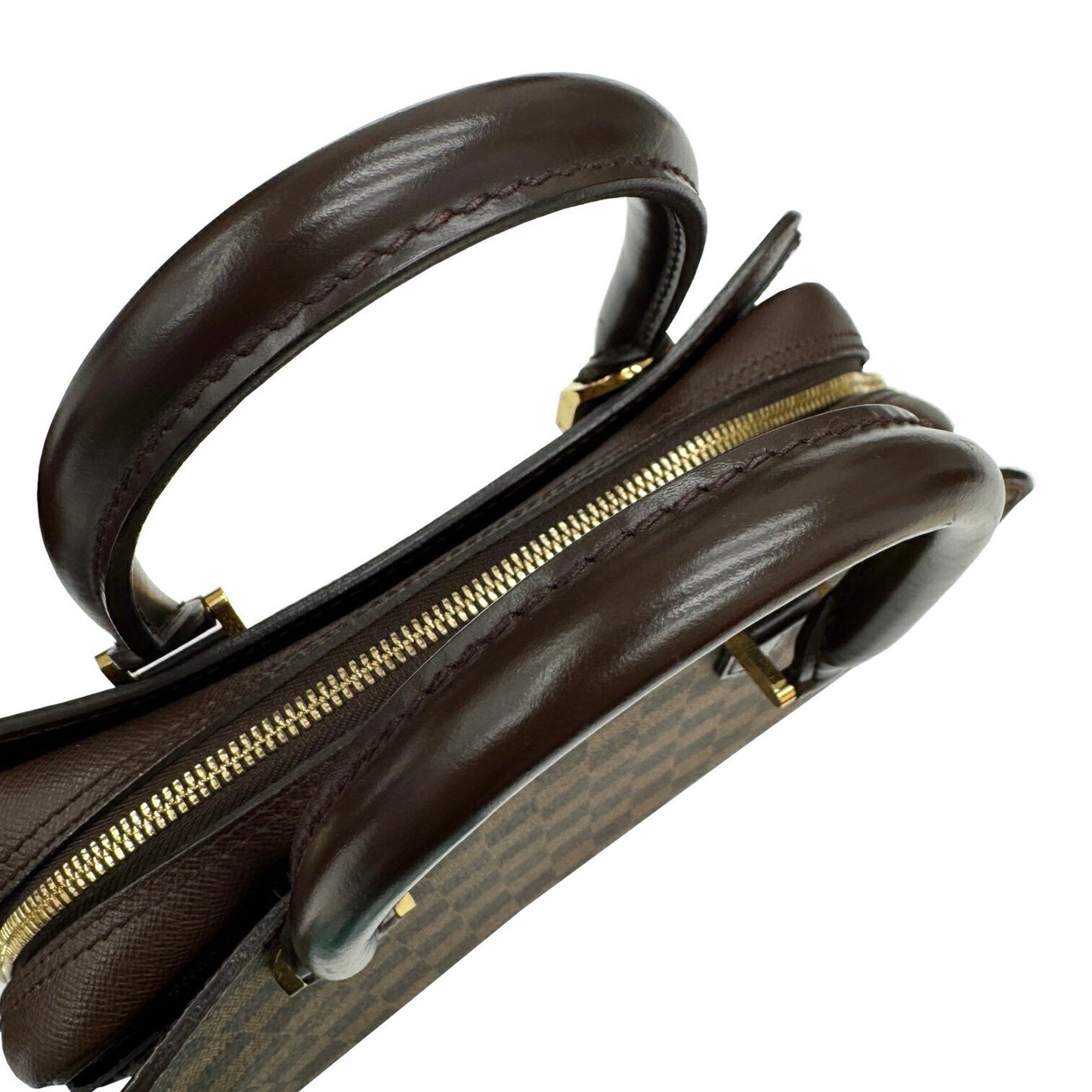 Louis Vuitton Triana, Brown, Canvas, handbag