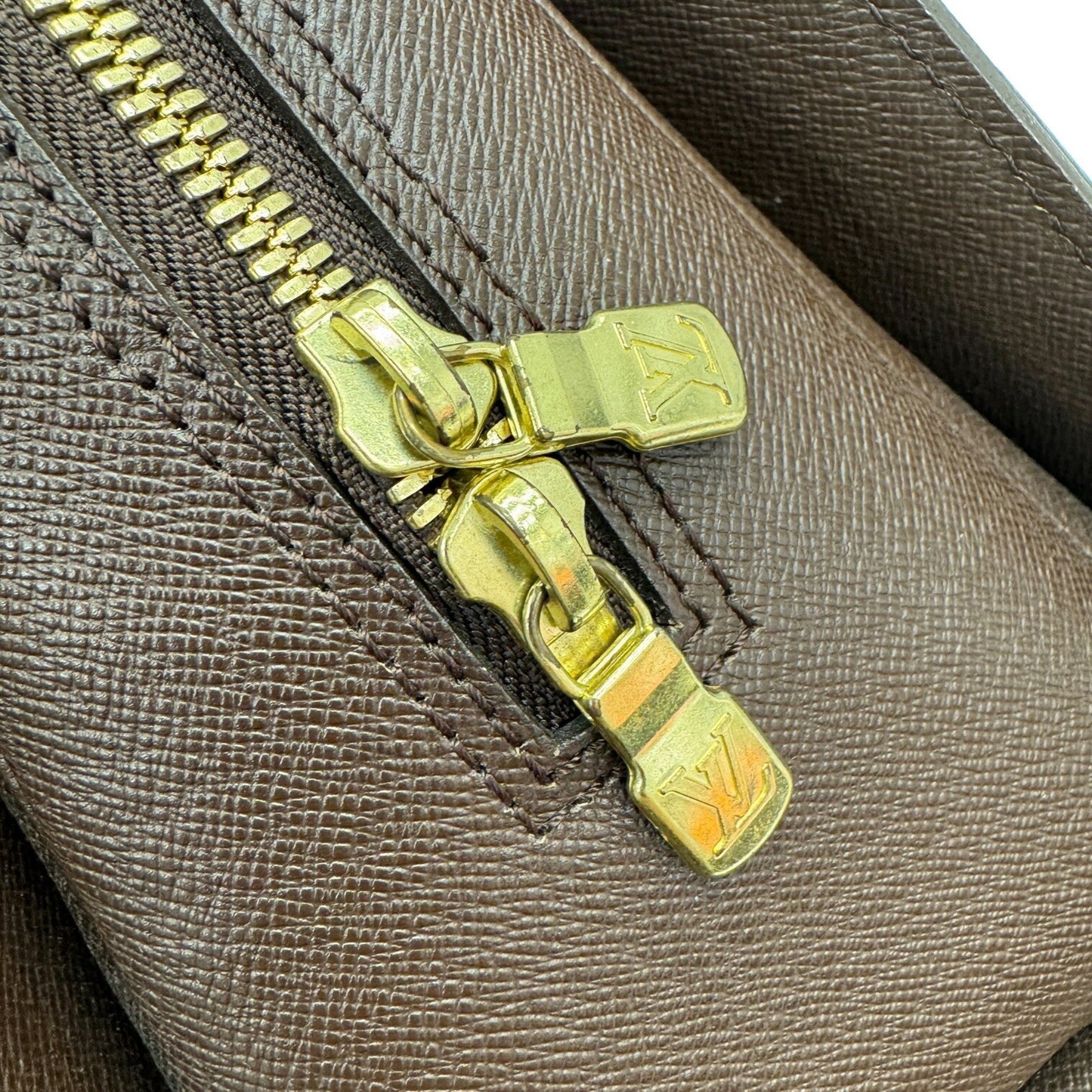 Louis Vuitton Triana, Brown, Canvas, handbag