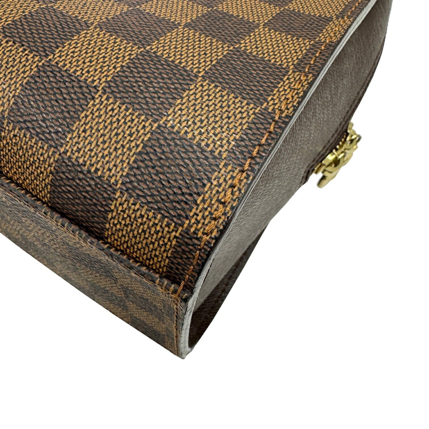 Louis Vuitton Triana, Brown, Canvas, handbag