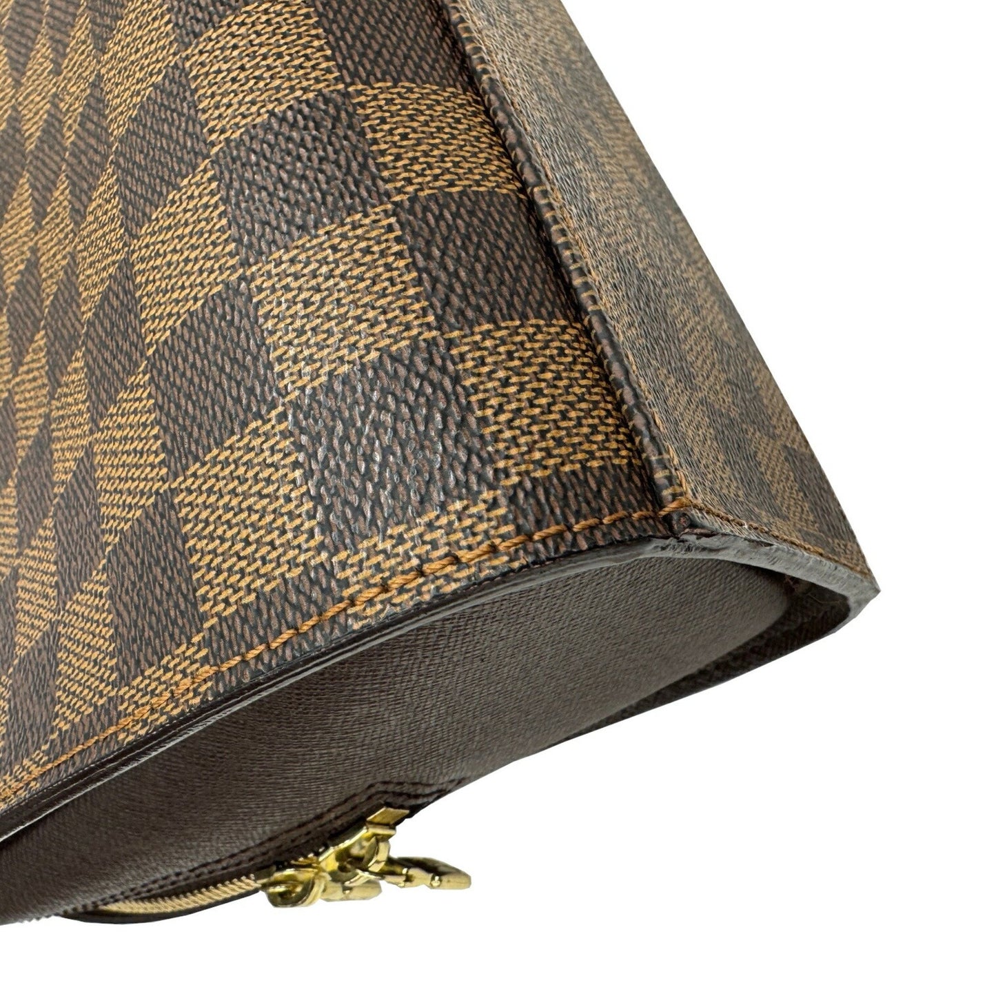 Louis Vuitton Triana, Brown, Canvas, handbag