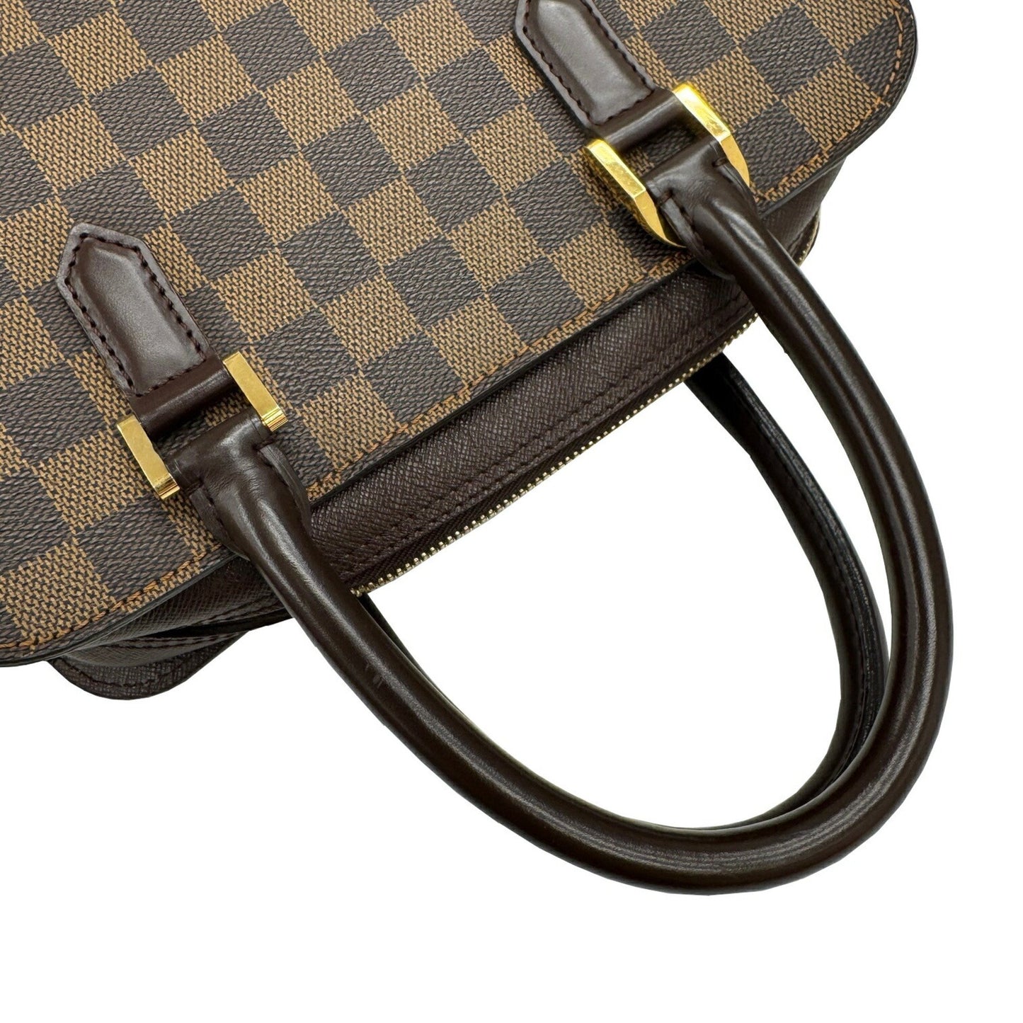 Louis Vuitton Triana, Brown, Canvas, handbag