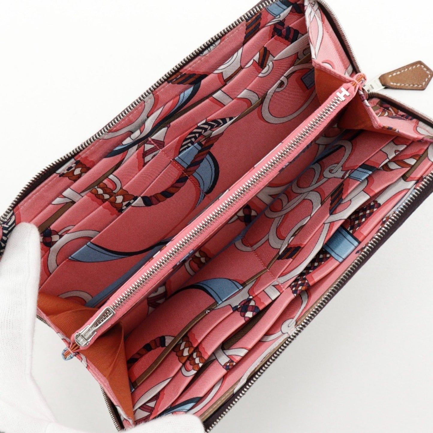 Hermès, Purple, Leather, wallet