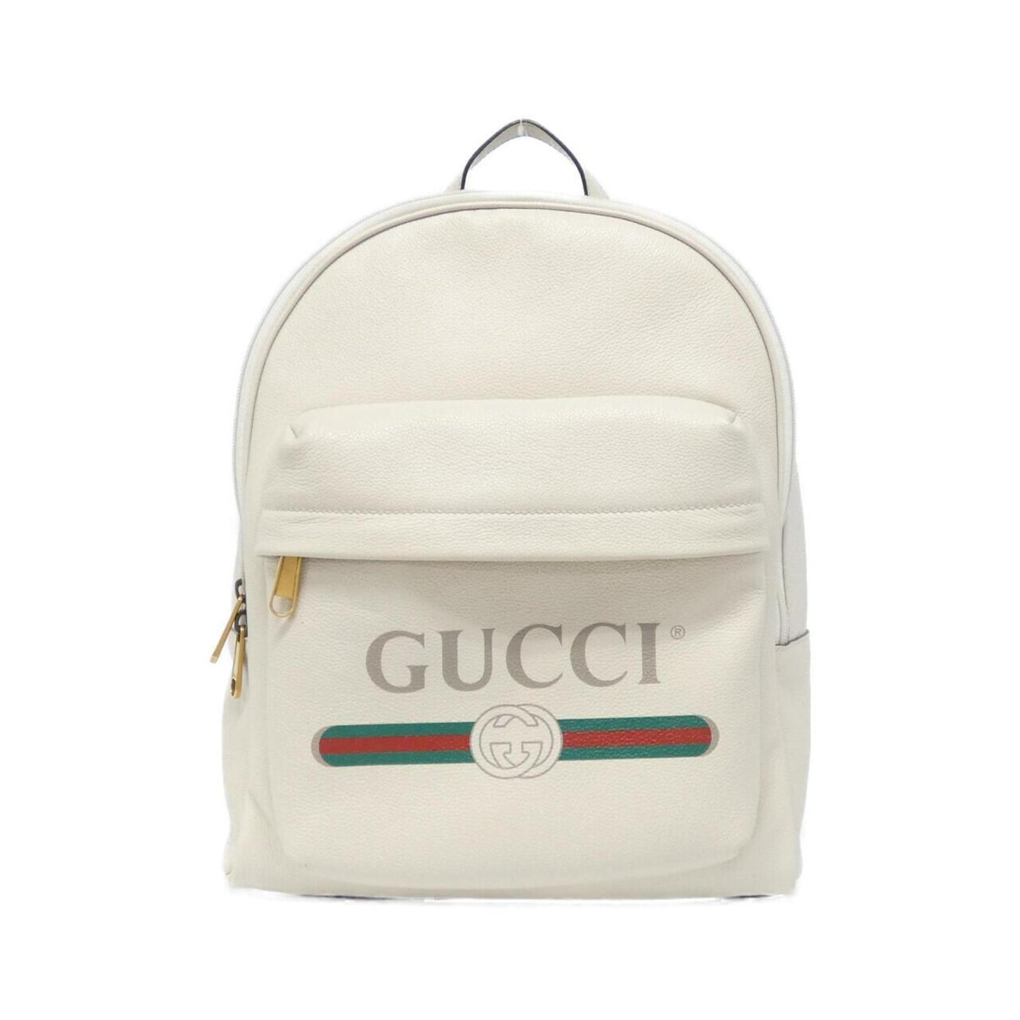 Gucci Gucci Print, White, Leather, backpack