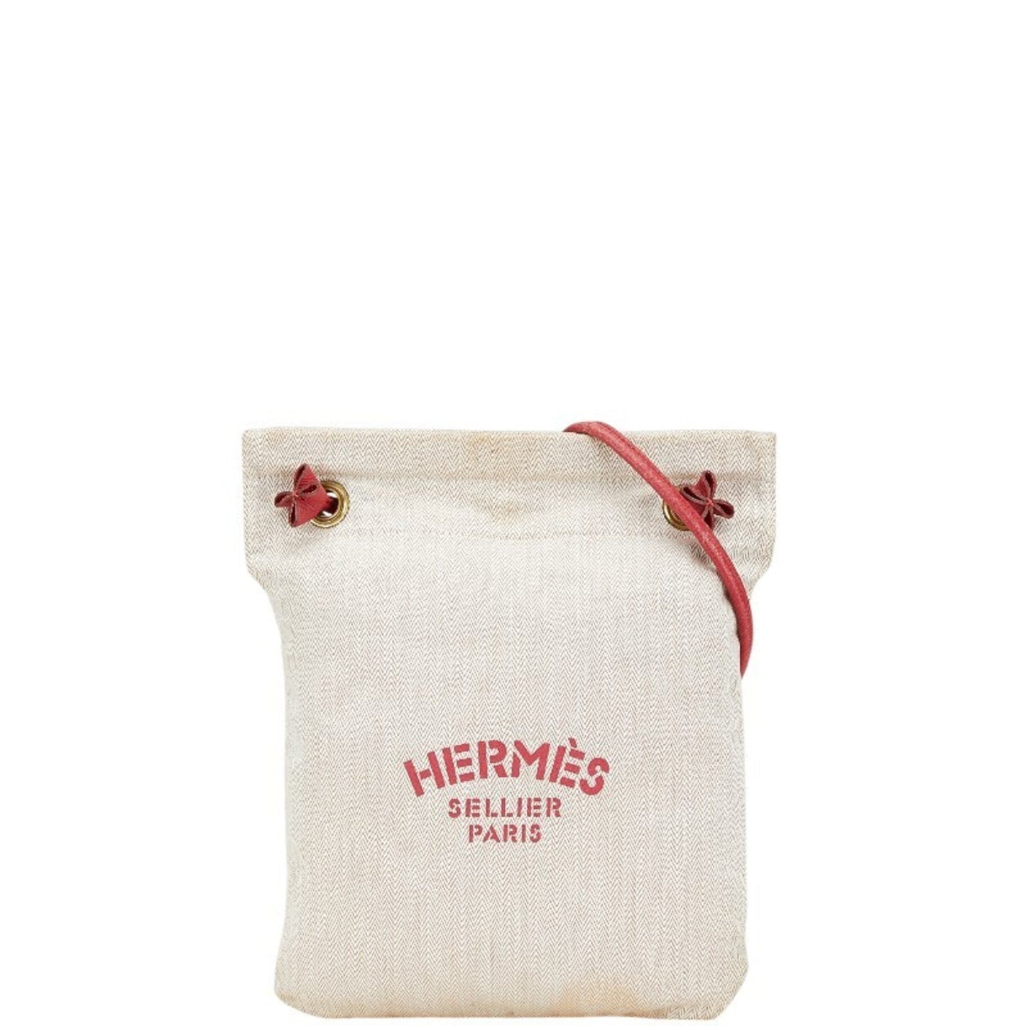 Hermès Aline, Beige, Canvas, shoulder