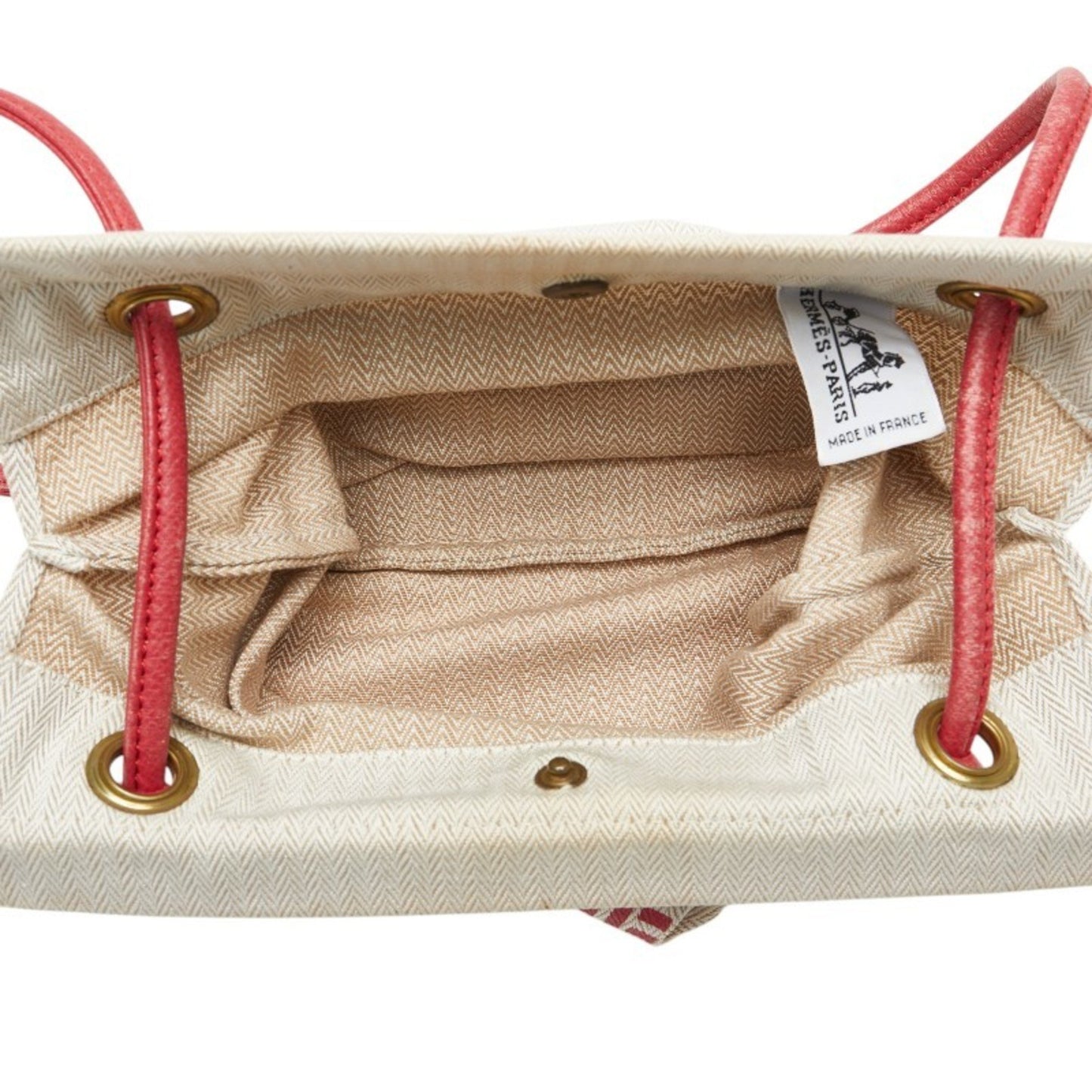 Hermès Aline, Beige, Canvas, shoulder